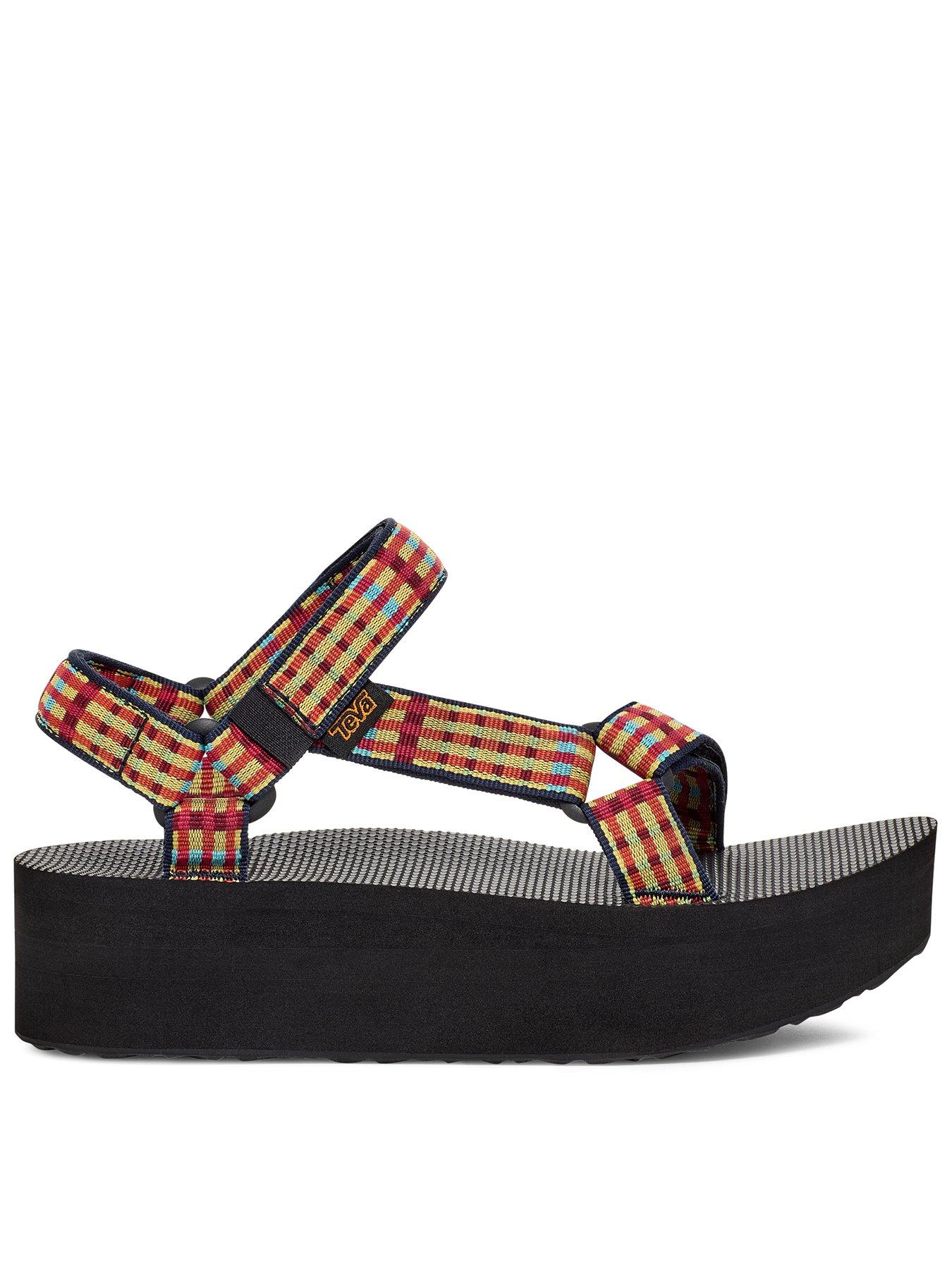 undefined Flatform Universal Sandal - Modern Check Lemon Drop