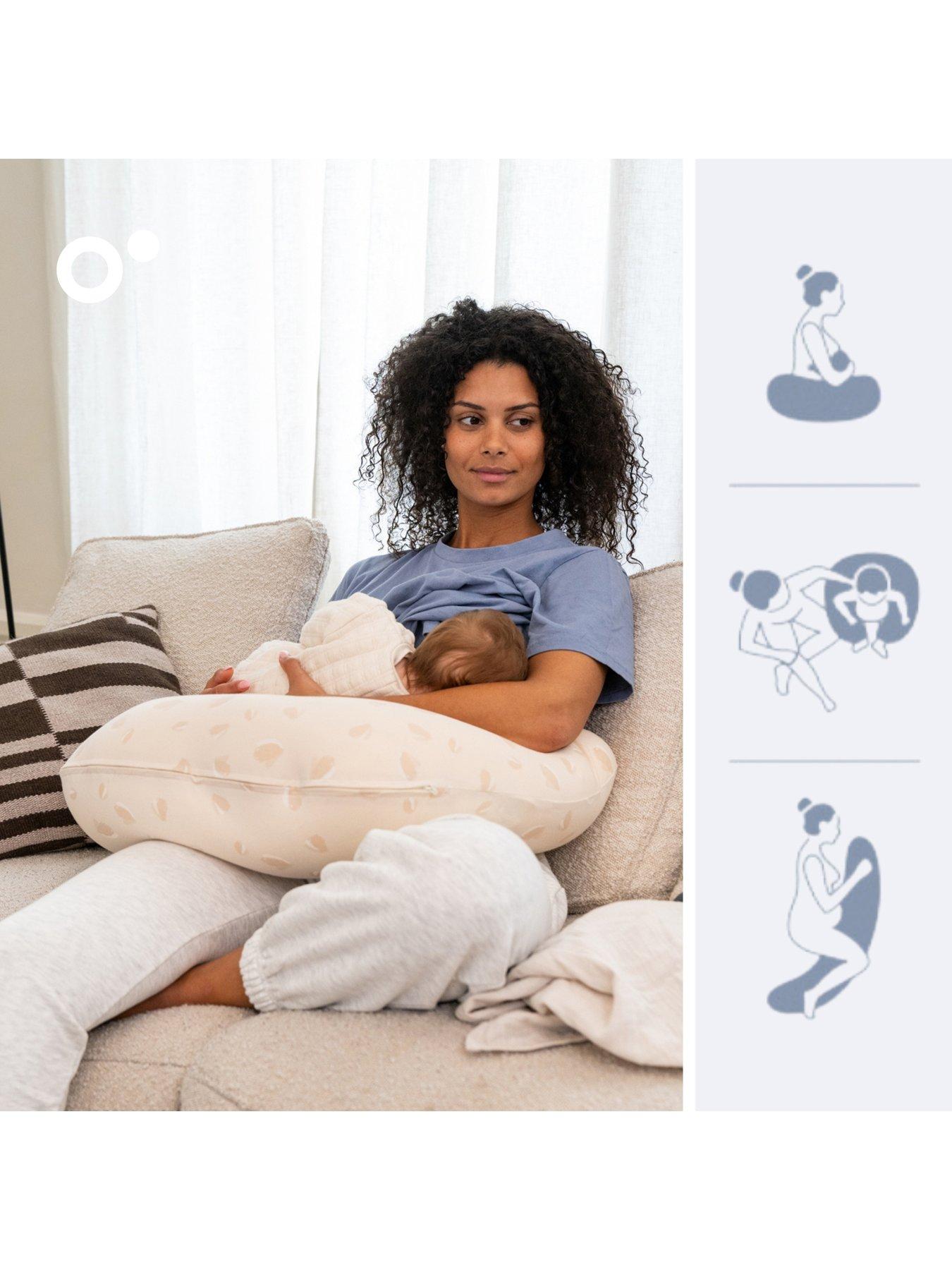 Babymoov Twisty 2 in 1 Pregnancy/Maternity  &  Feeding/Nursing Pillow - Petals Latte