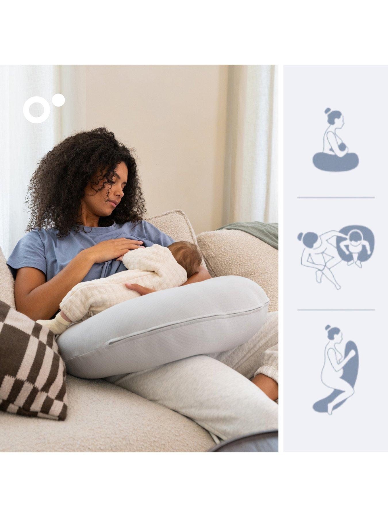 Babymoov Twisty 2 in 1 Pregnancy/Maternity  &  Feeding/Nursing Pillow - Pearl Grey