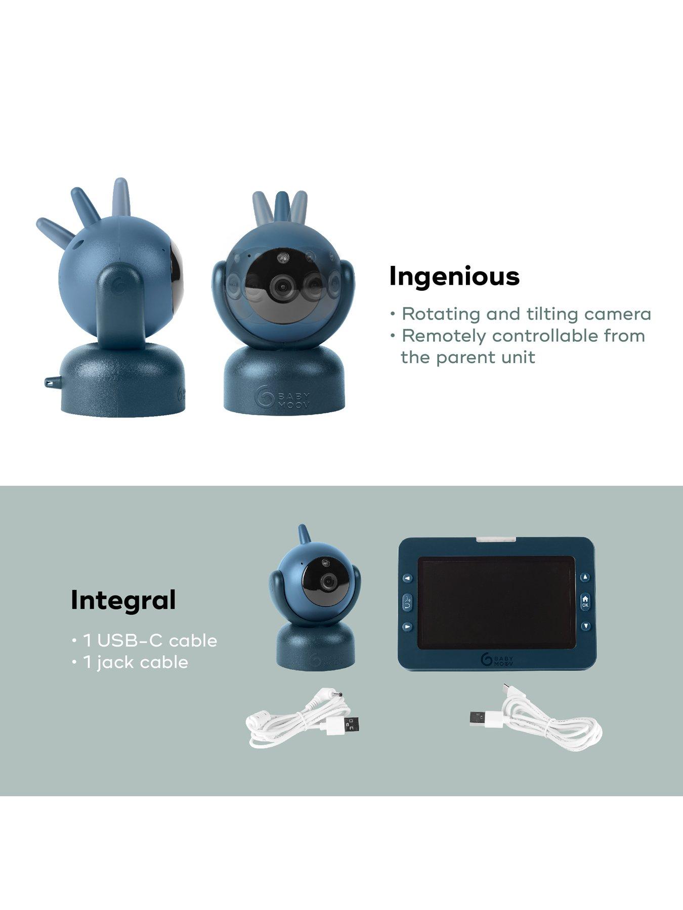 Image 4 of 7 of Babymoov Yoo Master+ HD 5" Motorised Pan &amp; Tilt Video Baby Monitor - Blue