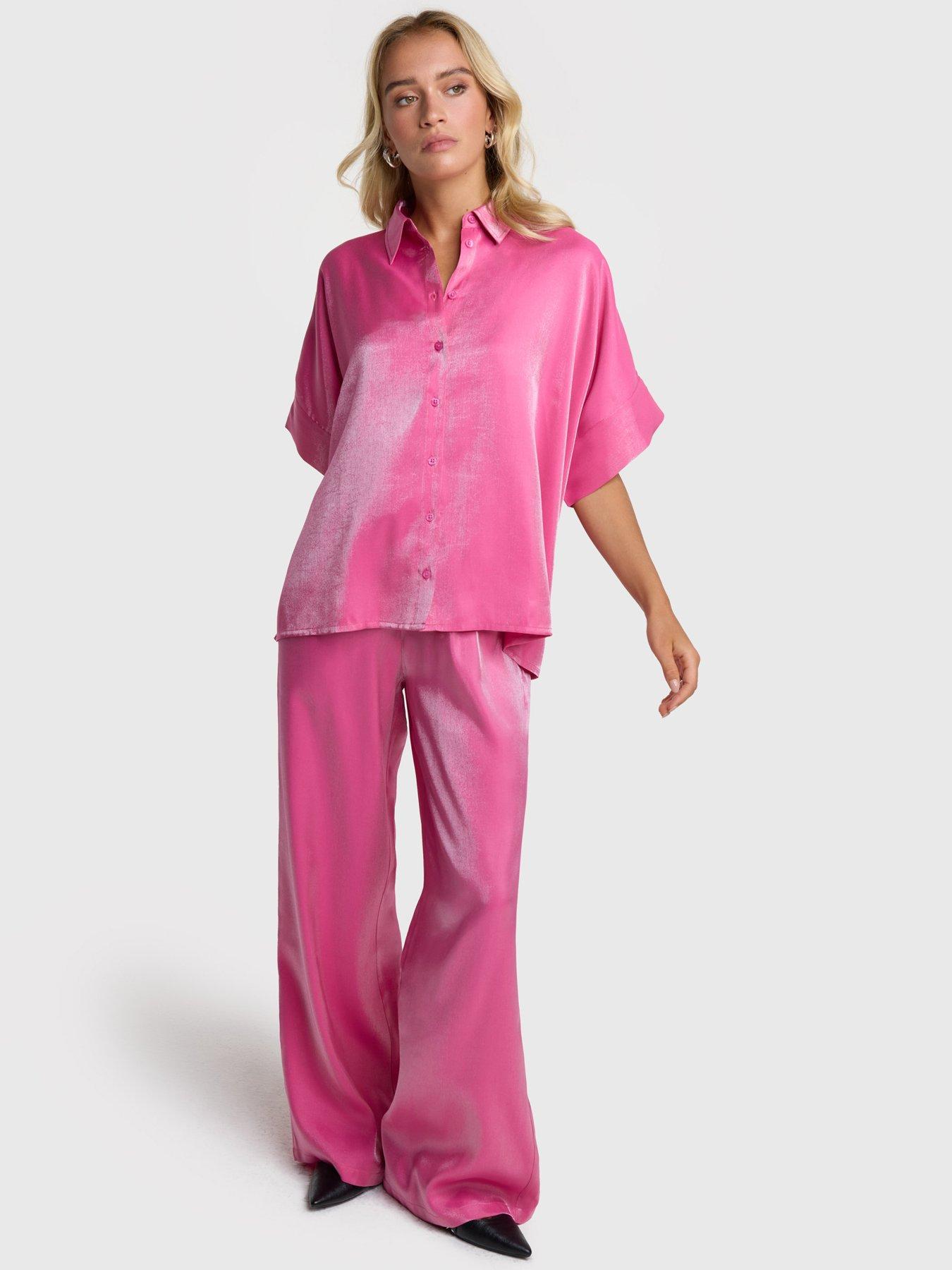 undefined Shine Wide Leg Pants