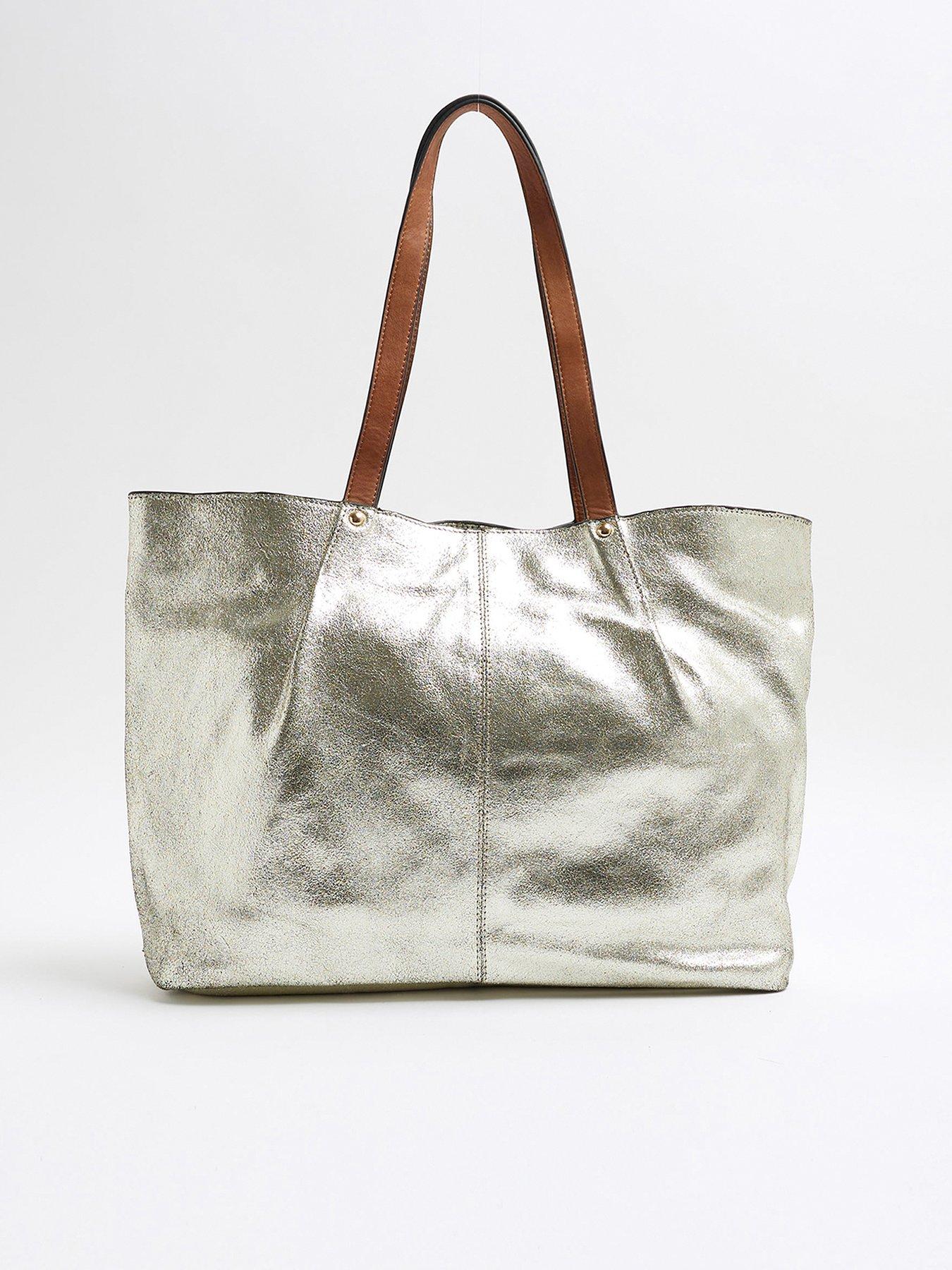 undefined Metallic Shopper Bag - Gold