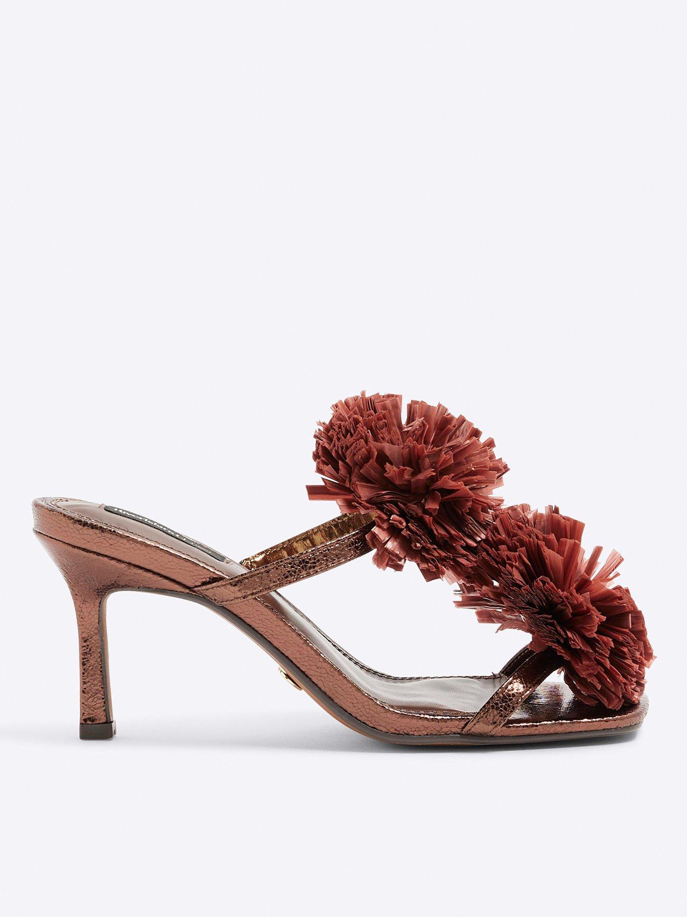 undefined Flow Trim Heel Sandal - Bronze