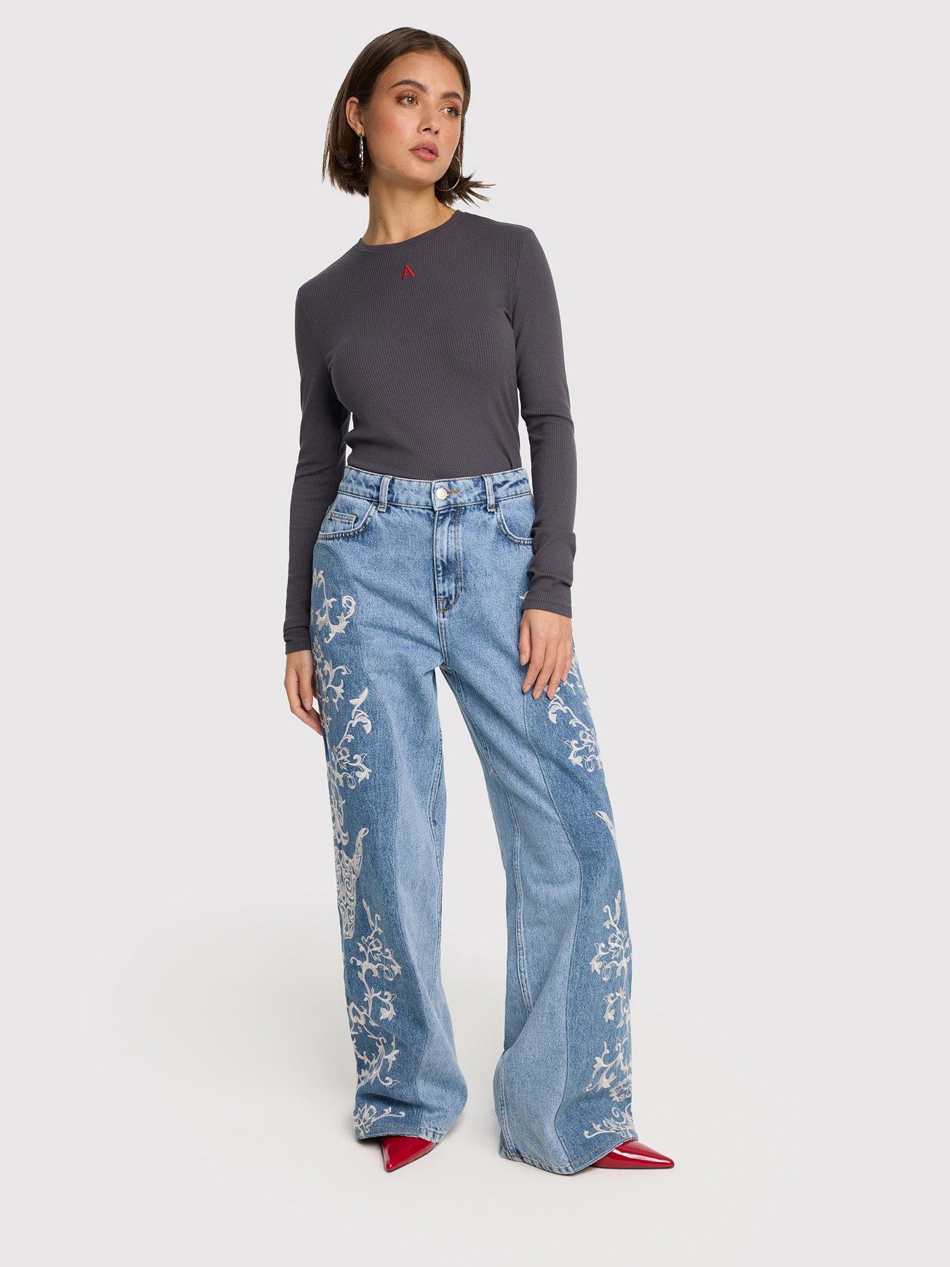 undefined Flower Bull Denim Pants