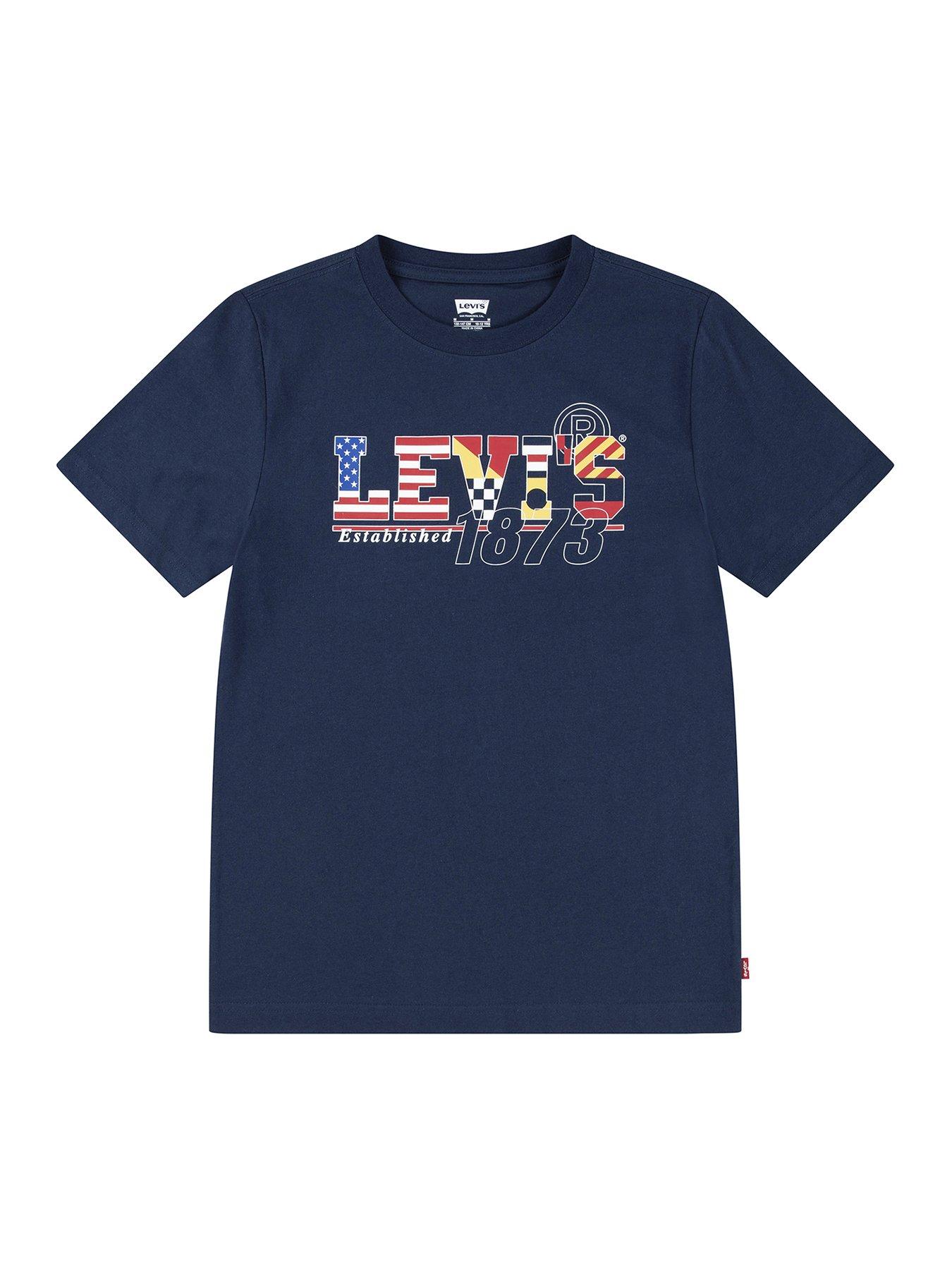 undefined Boys Cast Off Short Sleeve T-Shirt - Navy