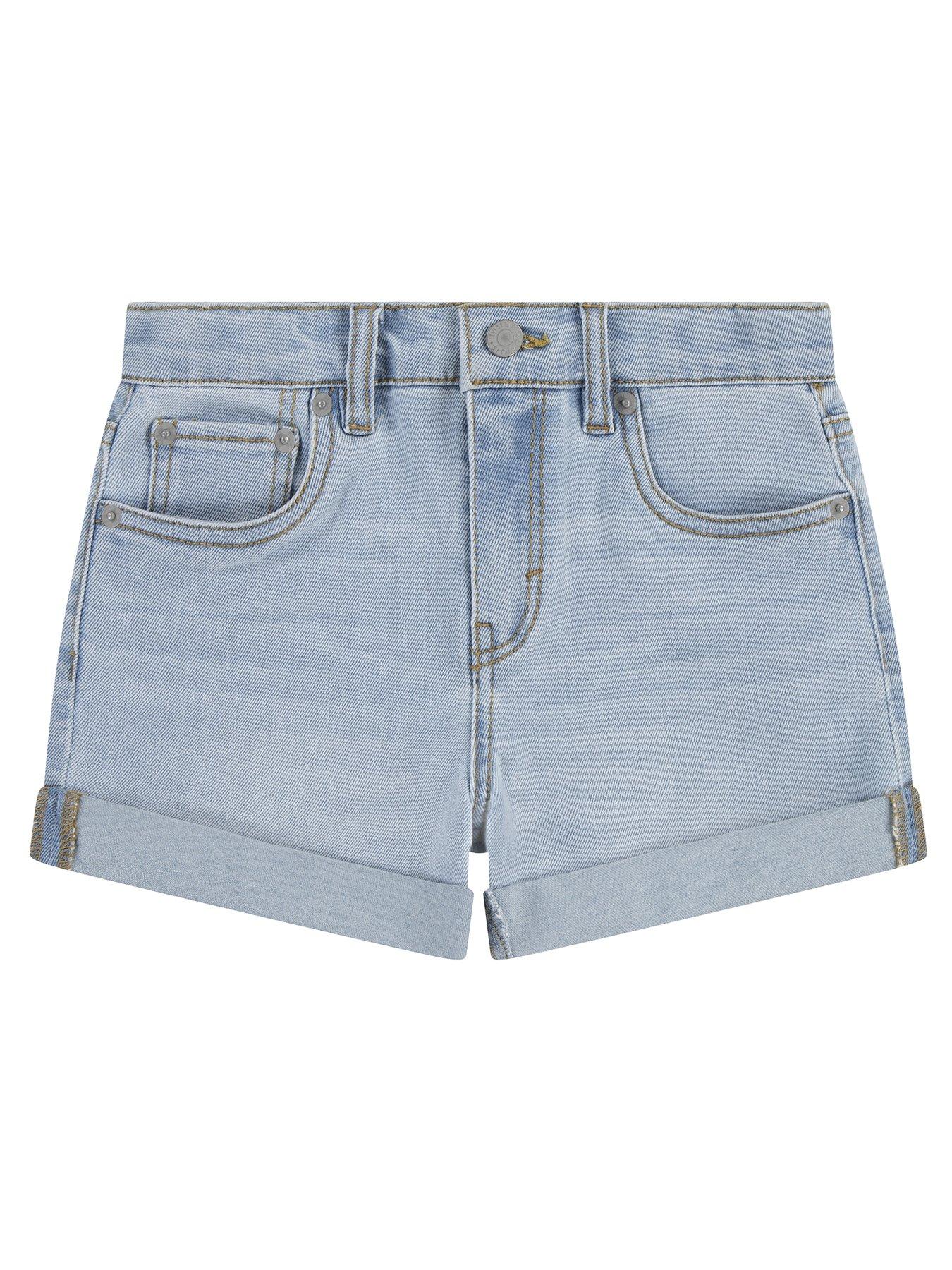 Levi's: Girls Girlfriend Shorts - Light Blue