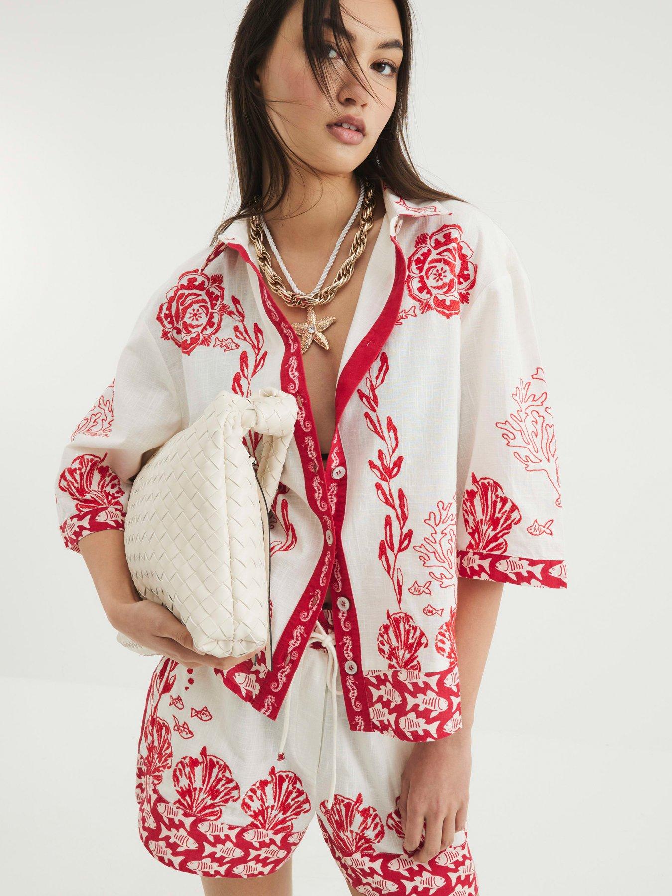 undefined Boxy Shell Riviera Shirt - Red