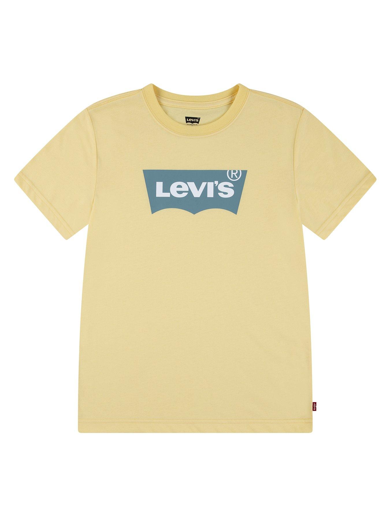 undefined Boys Short Sleeve Batwing T-shirt - Yellow