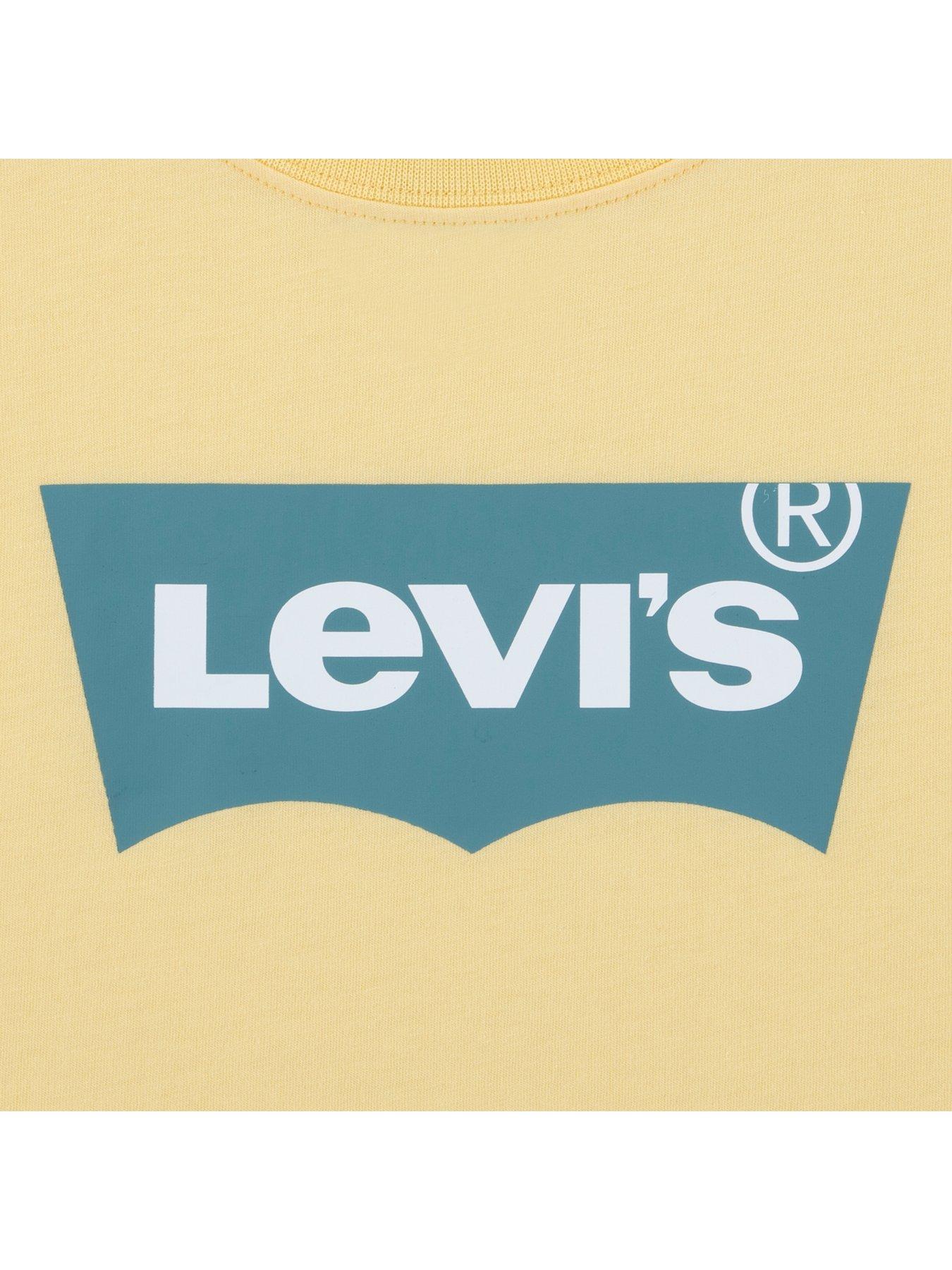 Image 3 of 4 of Levi's Boys Short Sleeve Batwing Logo T-Shirt - Yellow