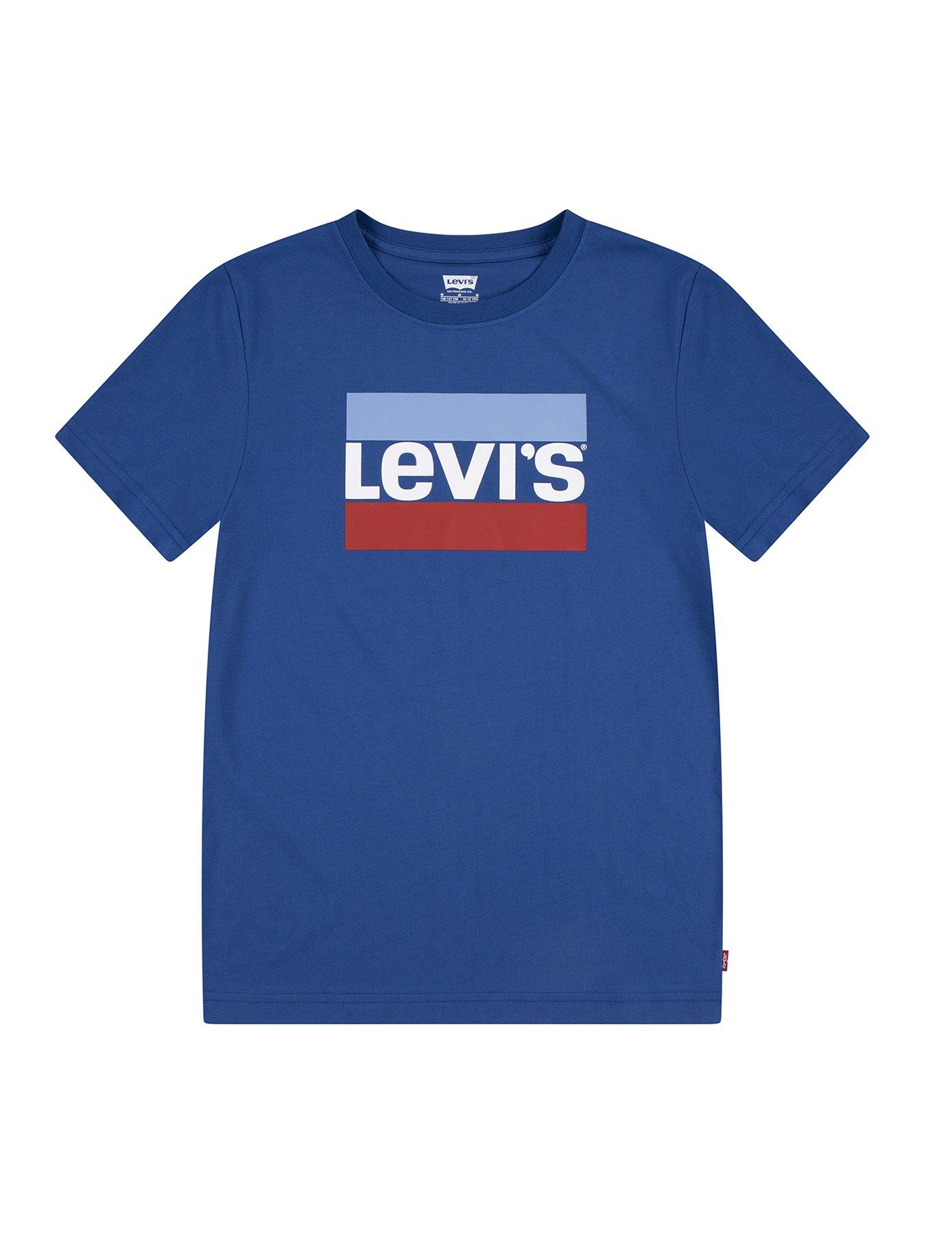 undefined Boys Short Sleeve Sports Logo T-Shirt - Blue