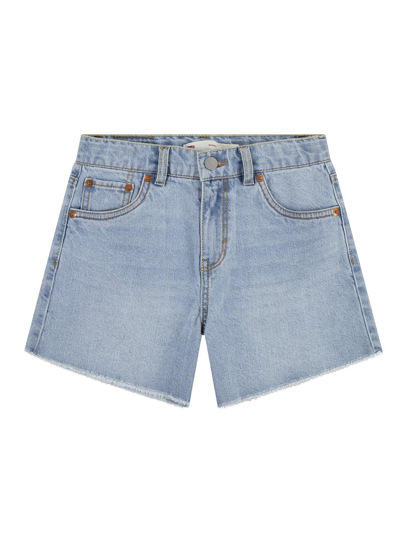 undefined Girls A Line Shorts - Light Blue