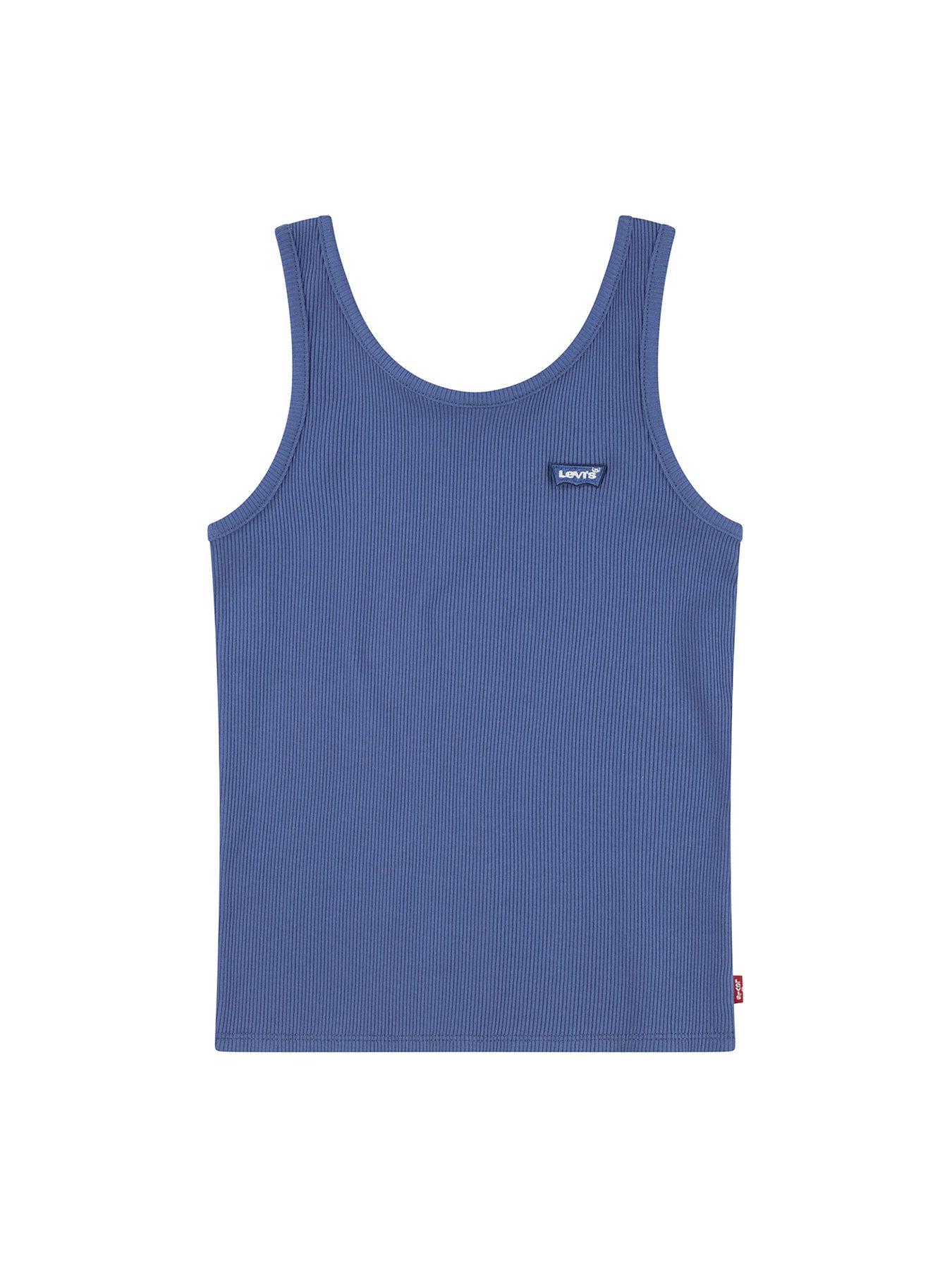 undefined Girls Meet And Greet Ribbed Tank Top - Navy