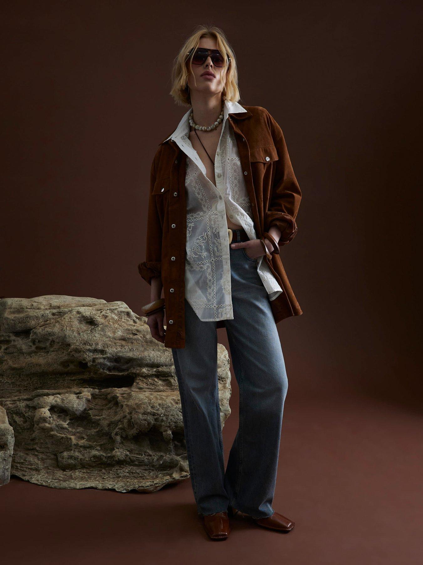 River Island Oversized Shirt Cream Very