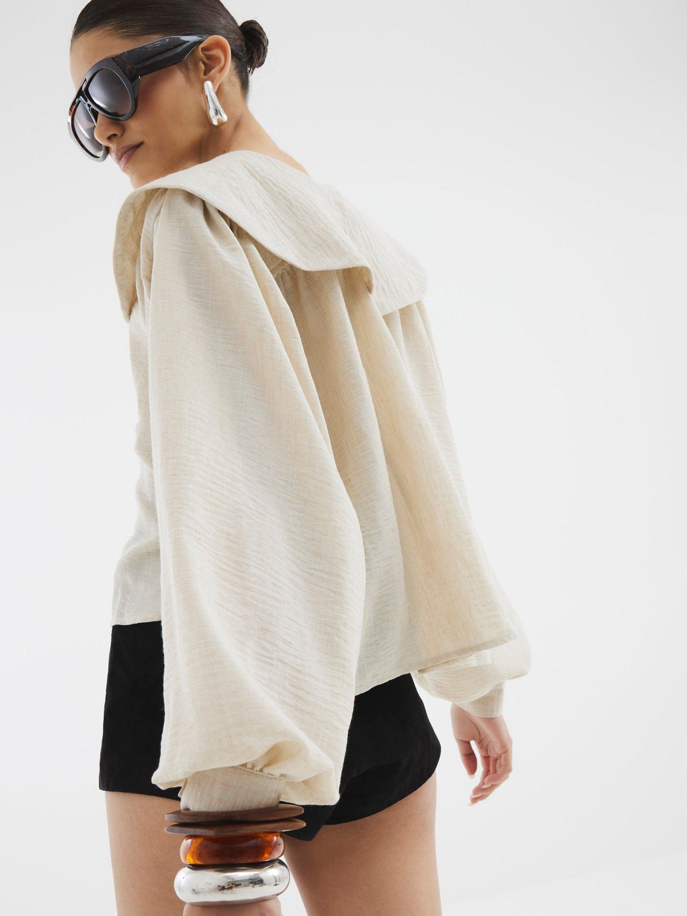 Image 2 of 4 of River Island Collar Detail Jacket - Beige