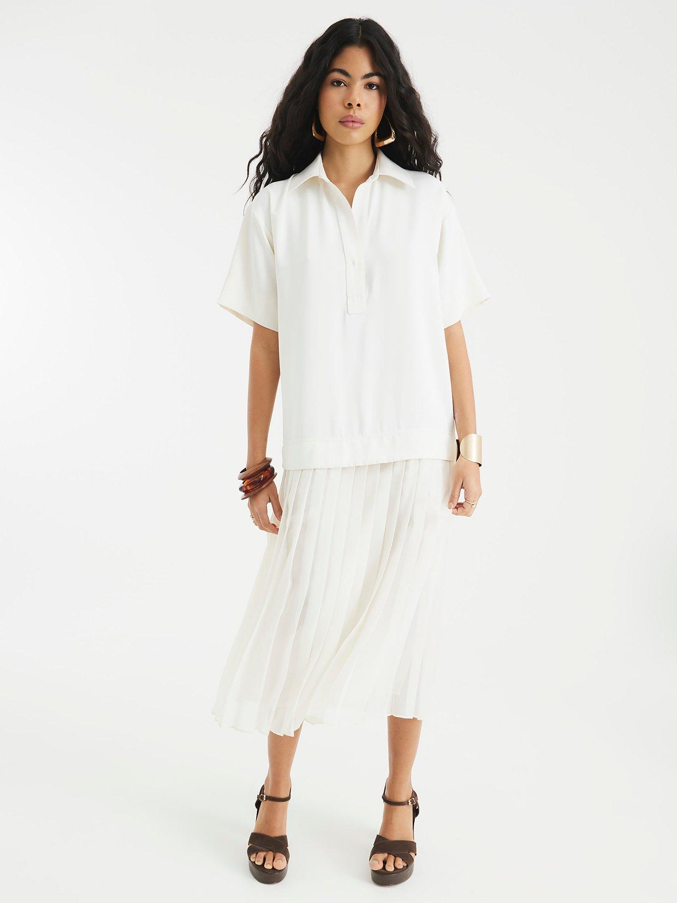 undefined Polo Shirt Dress - Cream
