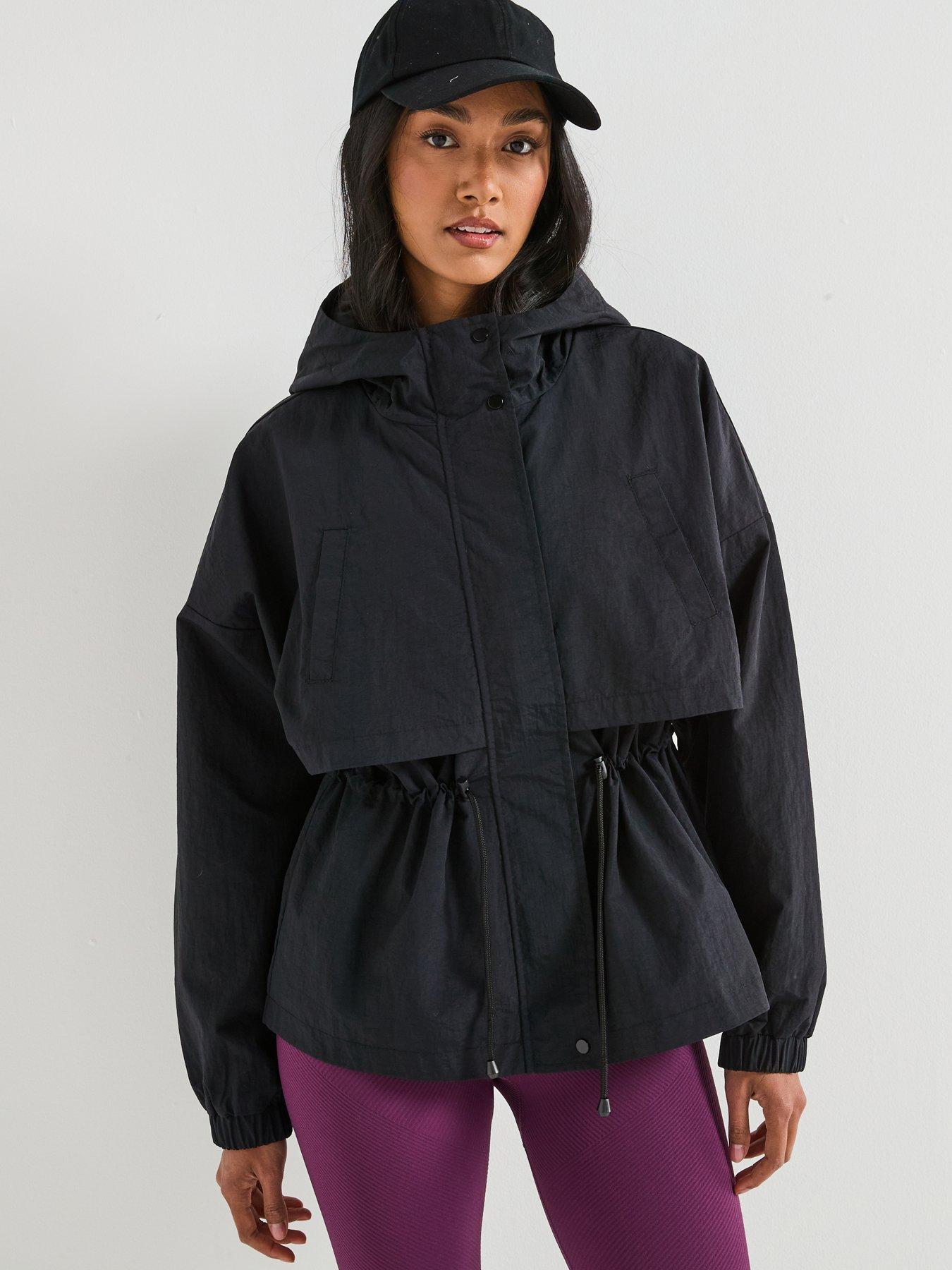 Image 4 of 6 of V by Very Nylon Hooded Water Resistant Jacket - Black