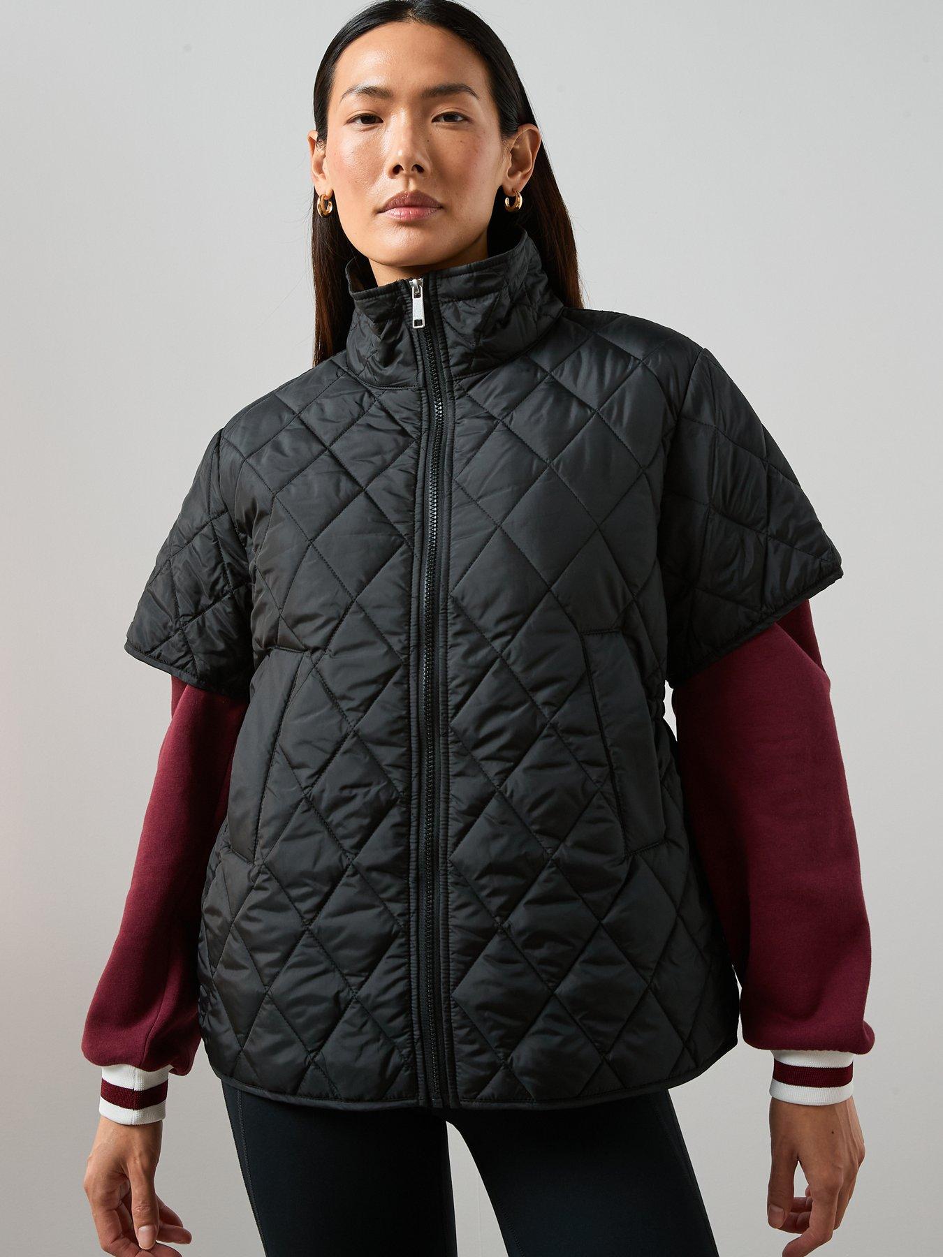 Image 5 of 7 of V by Very Grown On Sleeve Quilted Vest - Black