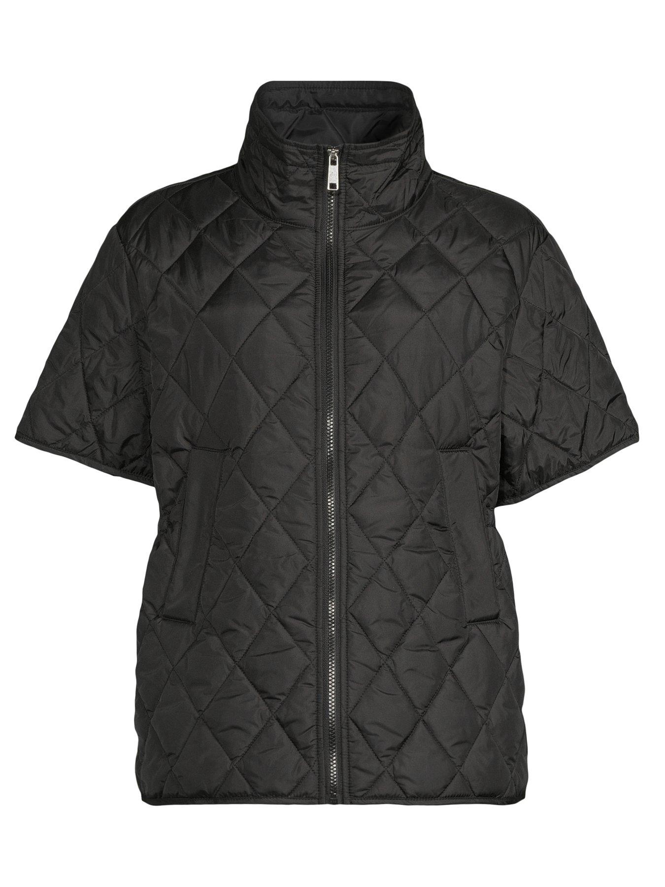 Image 7 of 7 of V by Very Grown On Sleeve Quilted Vest - Black