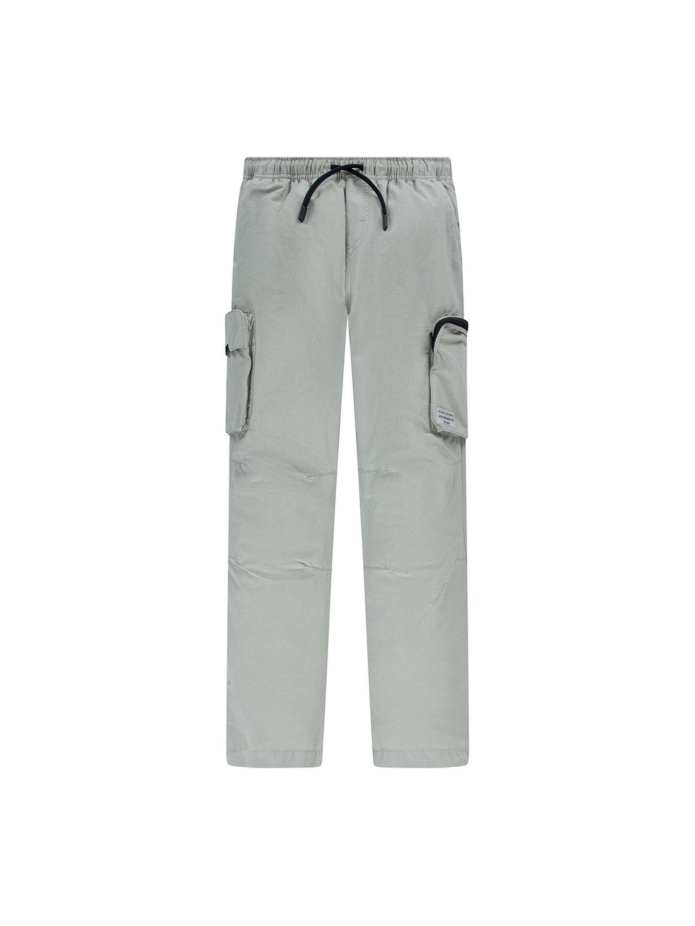 undefined Boys Parachute Cargo Pants - Khaki