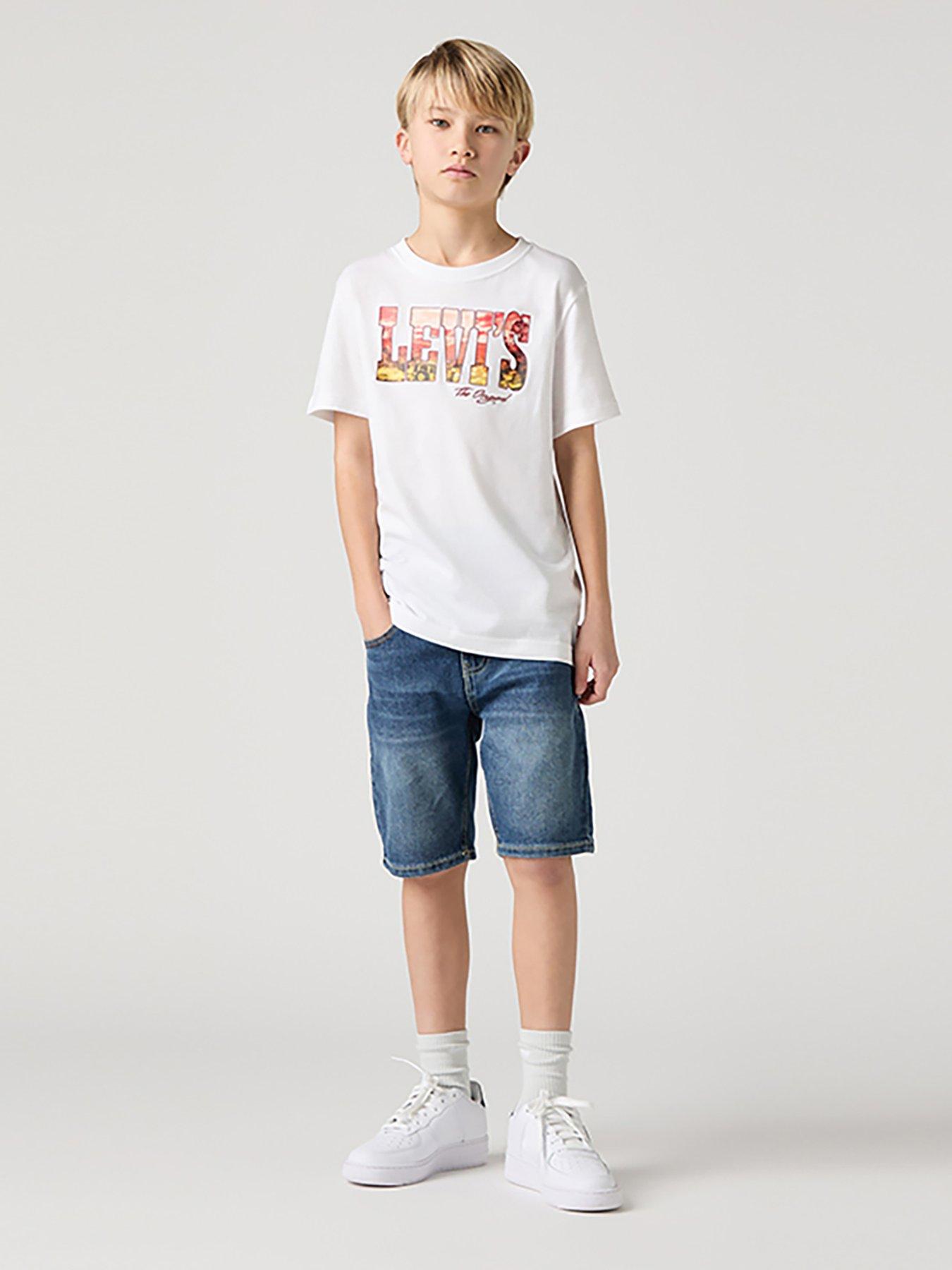 undefined Boys New 511 Slim Fit Denim Short - Dark Blue