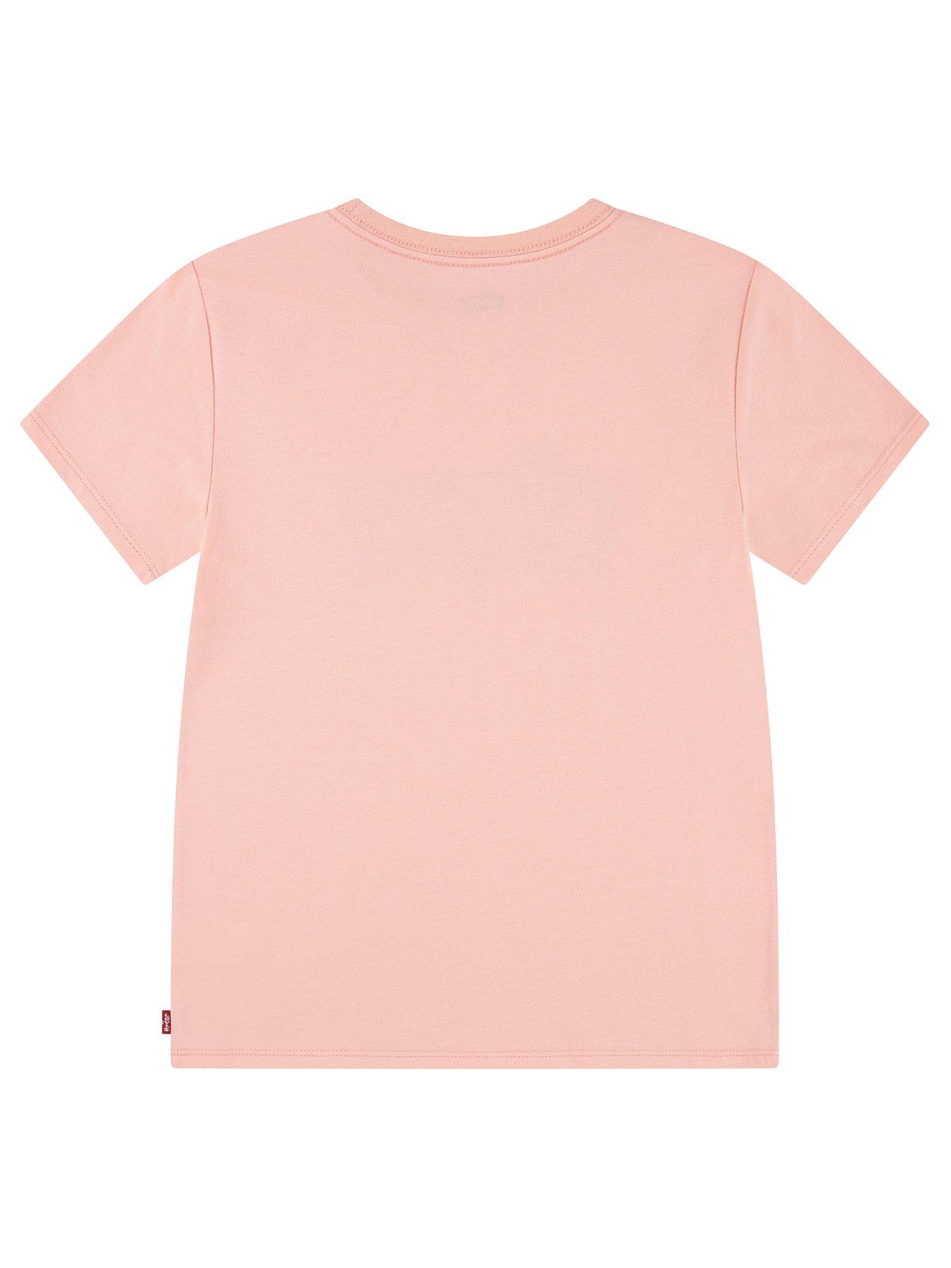Image 3 of 7 of Levi's Girls Hot Air Balloon Batwing Short Sleeve T-Shirt - Pink