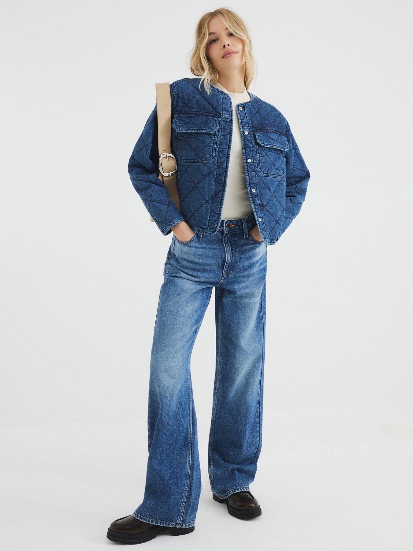 Image 2 of 4 of River Island Quilted Jacket - Blue