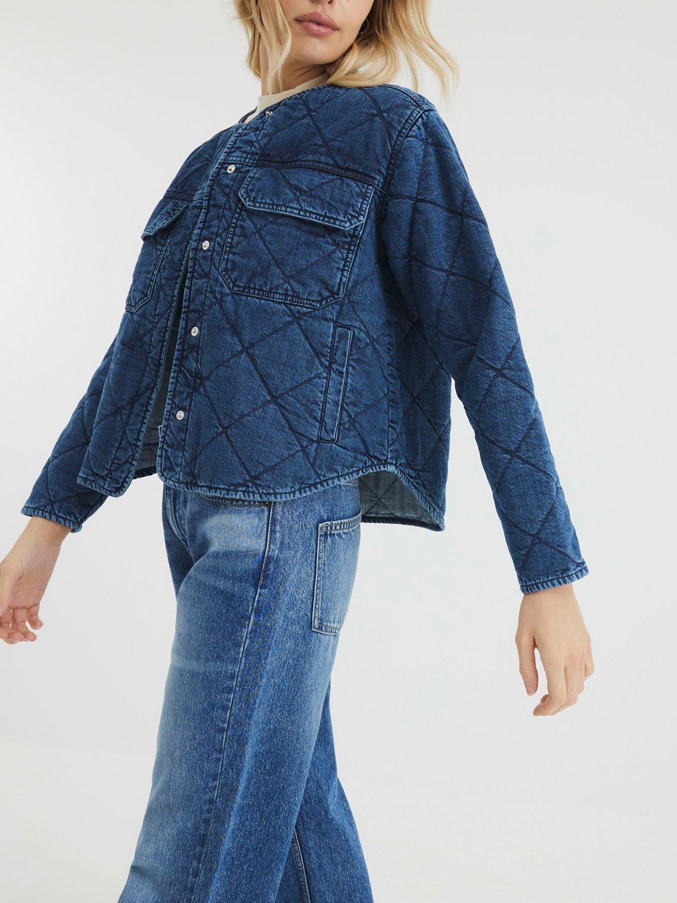 Image 4 of 4 of River Island Quilted Jacket - Blue
