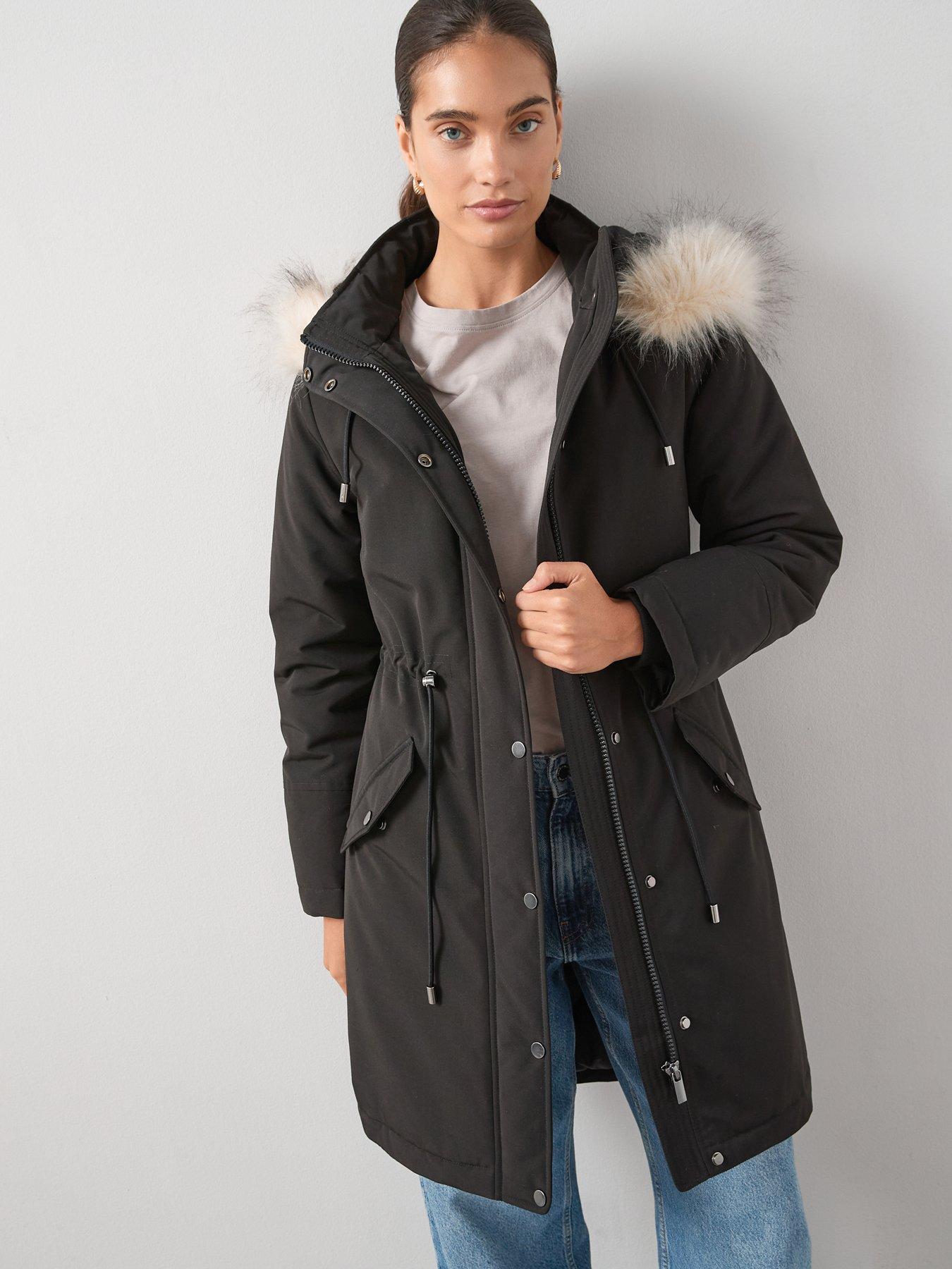 The Very Collection Ultimate Parka Coat - Black