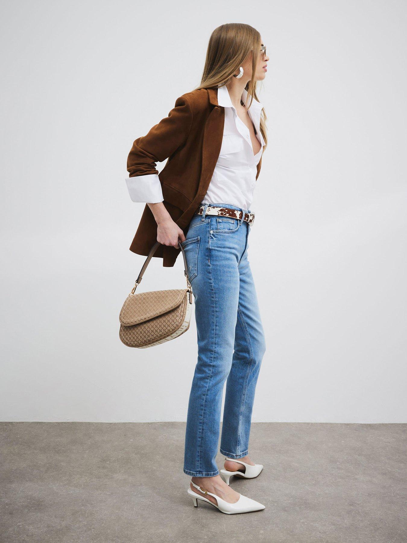 Image 3 of 4 of River Island High Rise Ankle Slim Jeans - Blue