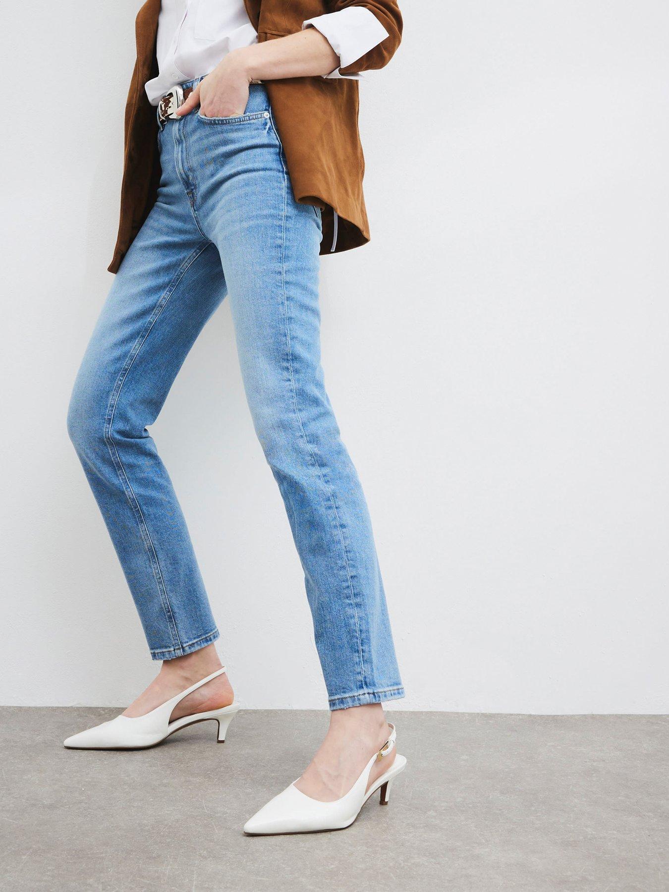 Image 4 of 4 of River Island High Rise Ankle Slim Jeans - Blue