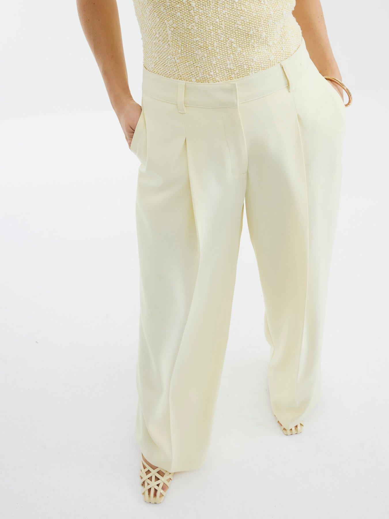 undefined Wide Leg Trouser - Yellow