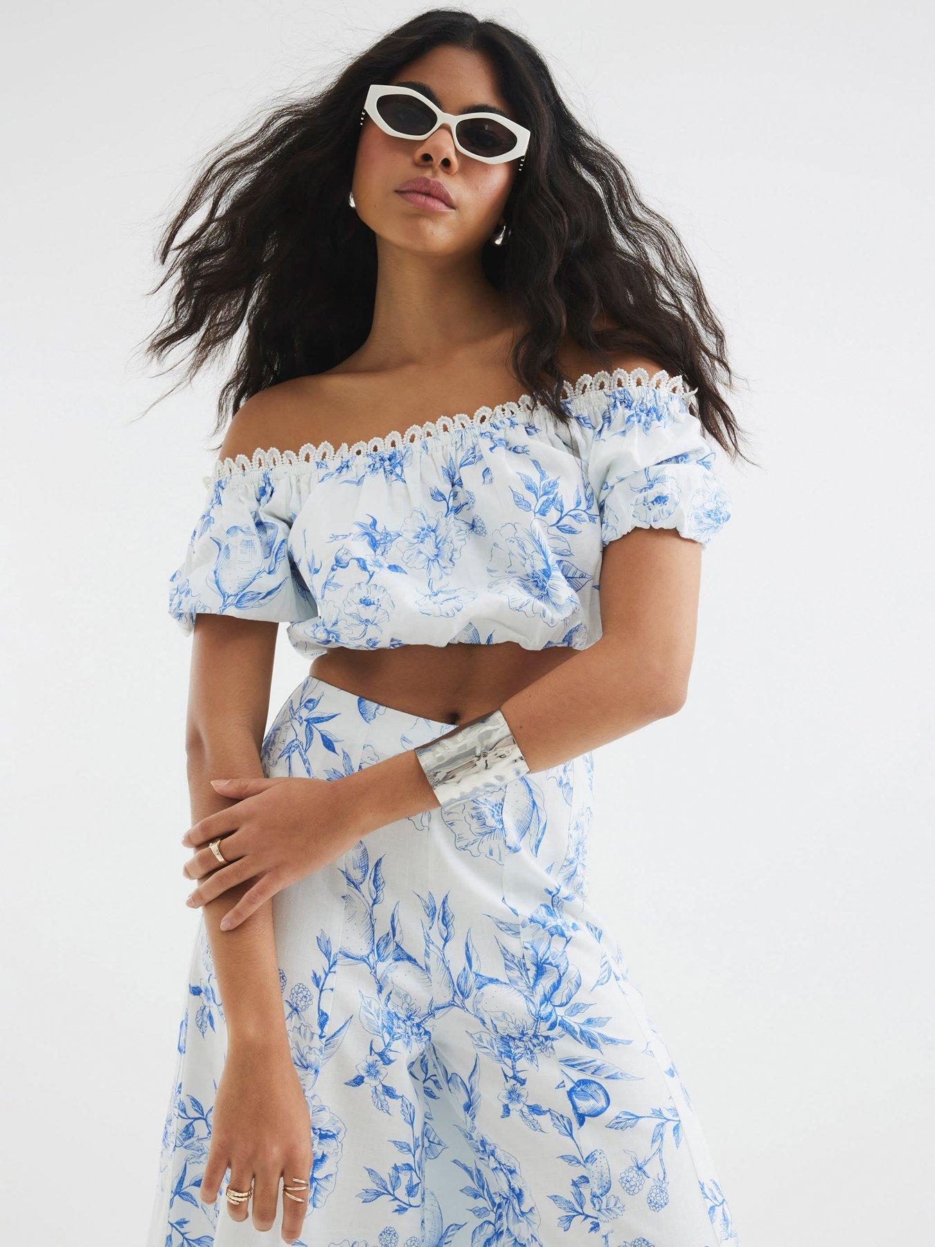 undefined Puffball Top - Blue