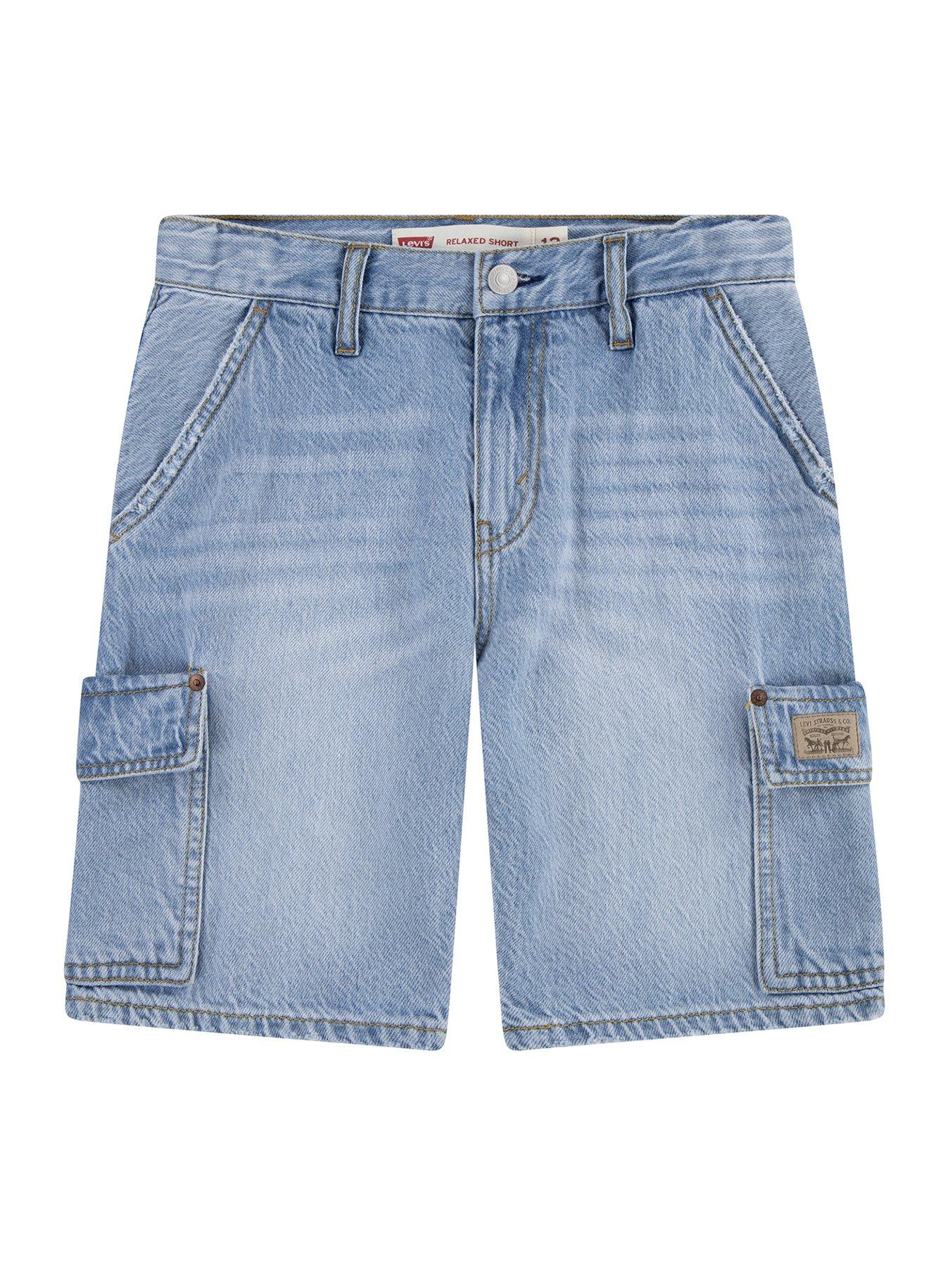 undefined Boys Denim Cargo Shorts - Blue