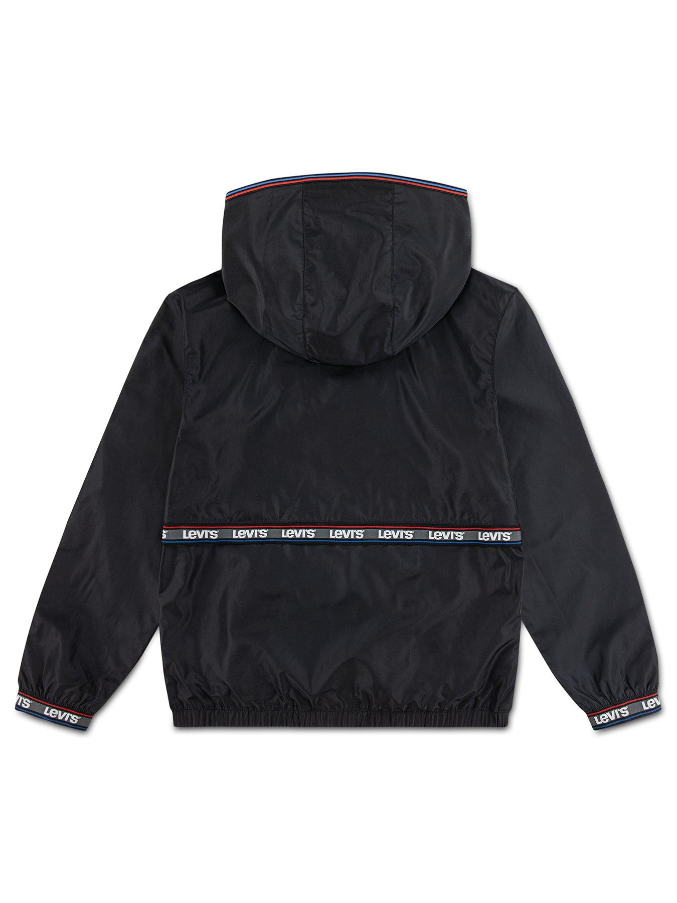 Image 2 of 6 of Levi's Boys Logo Tape Detailed Wind Jacket - Black
