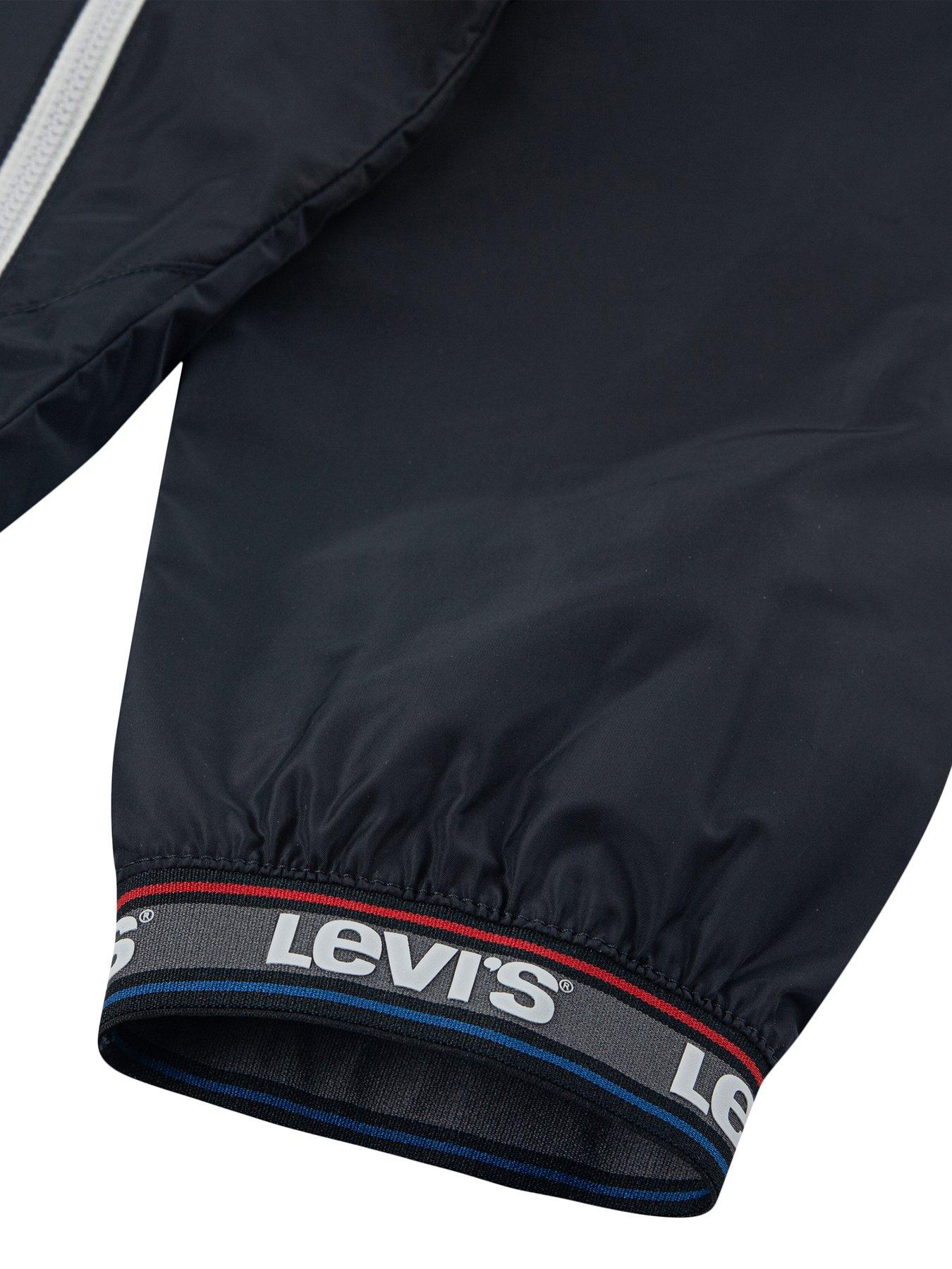 Image 3 of 6 of Levi's Boys Logo Tape Detailed Wind Jacket - Black