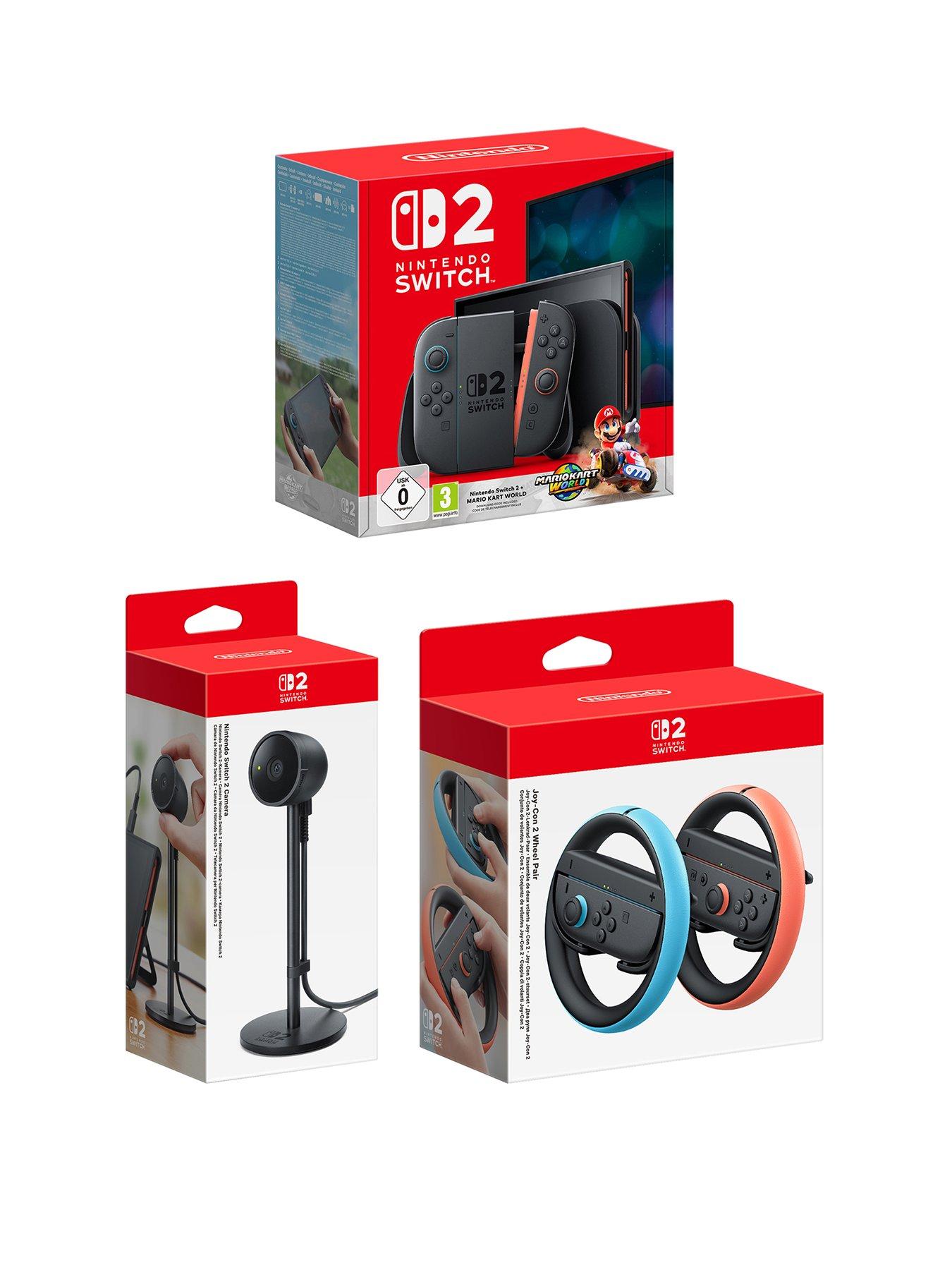 Image 1 of 8 of Nintendo + Mario Kart World + 2x Joy-Con 2 Wheel&nbsp;+ Camera