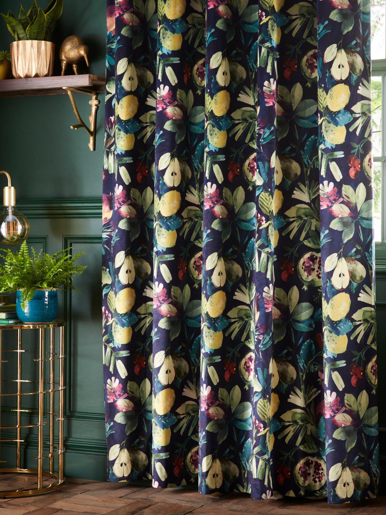 Product photograph of Studio G Copenhagen Midnight Eyelet Curtains from very.co.uk