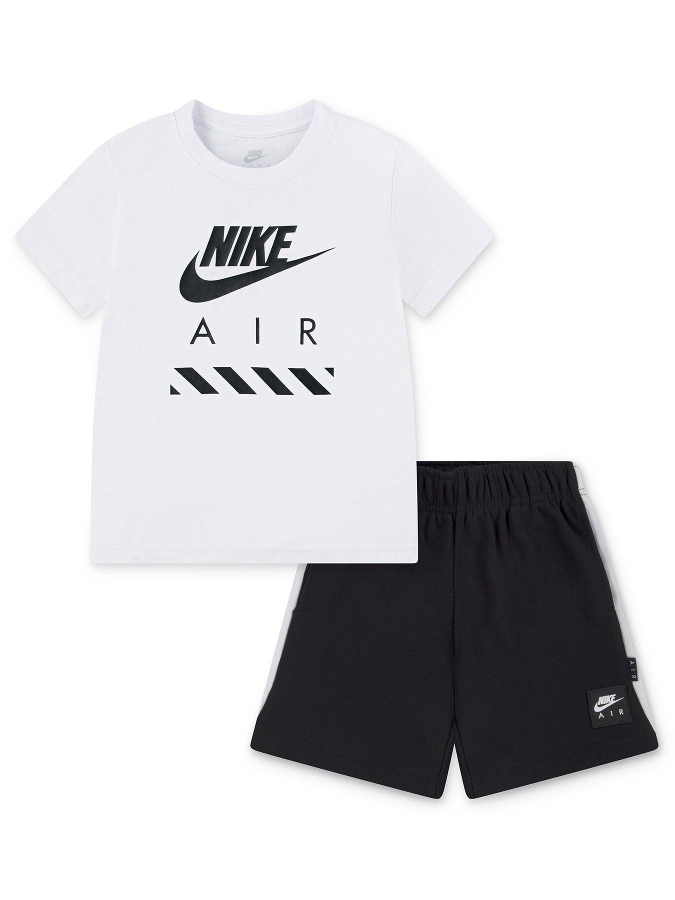 undefined Kids Unisex Nike Air Tee And Short Set - Black
