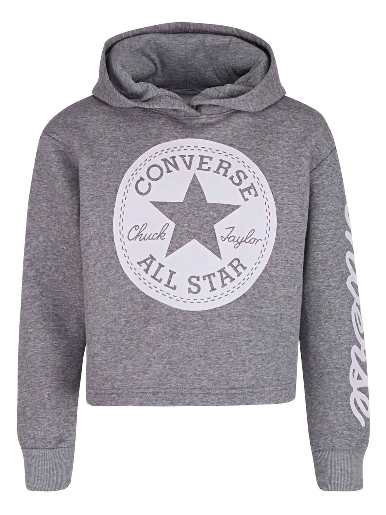 undefined Junior Girls Cropped Hoodie - Grey