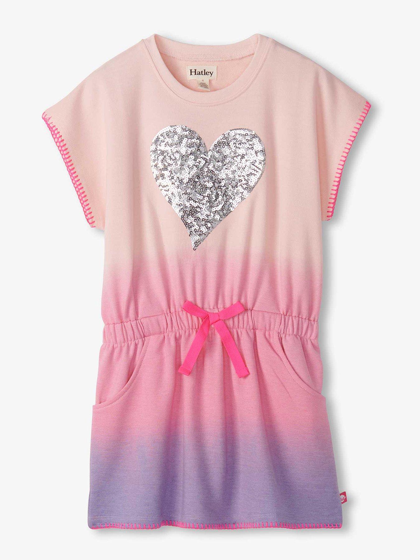 undefined Girls Soft Dip Dye Pull On Dress - Pink