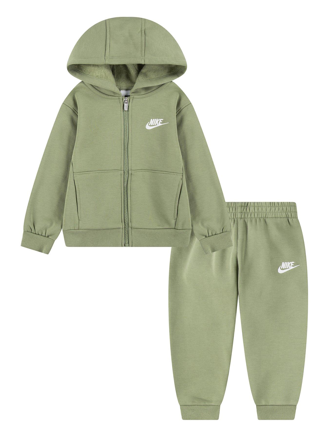 undefined Infant Unisex Full Zip Tracksuit - Khaki