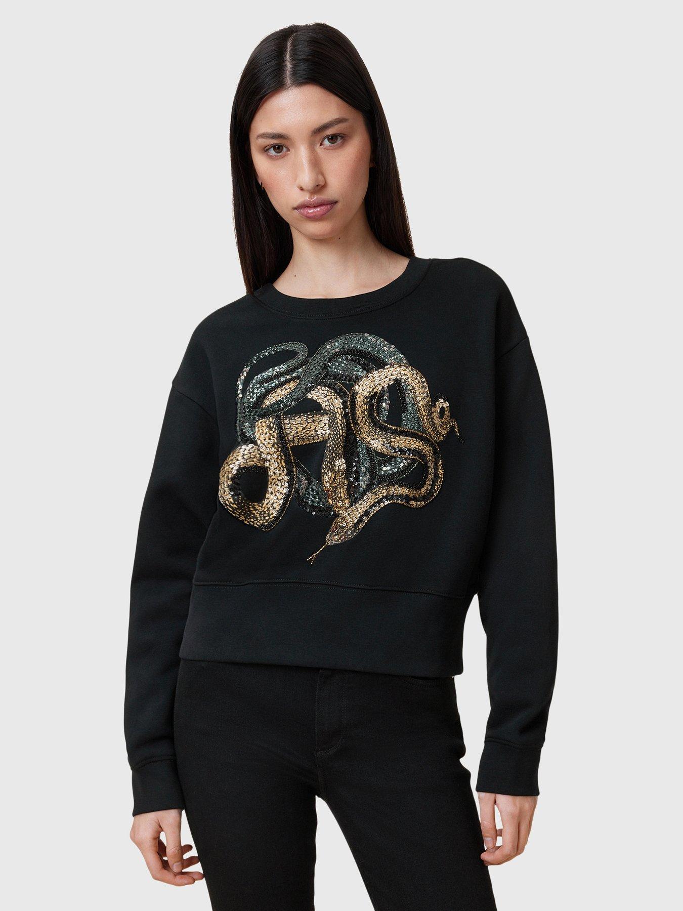 undefined Slitha Separo Sequin Sweatshirt - Black