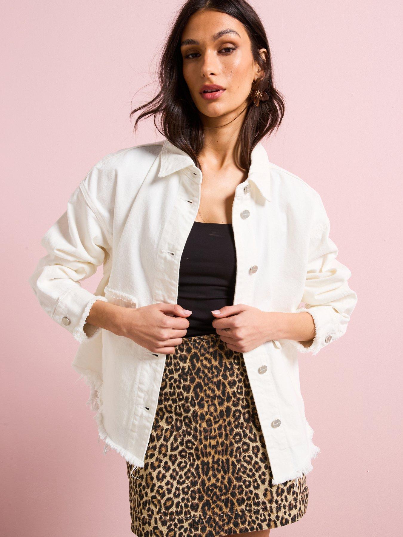 undefined Hettie Fray Shacket - White