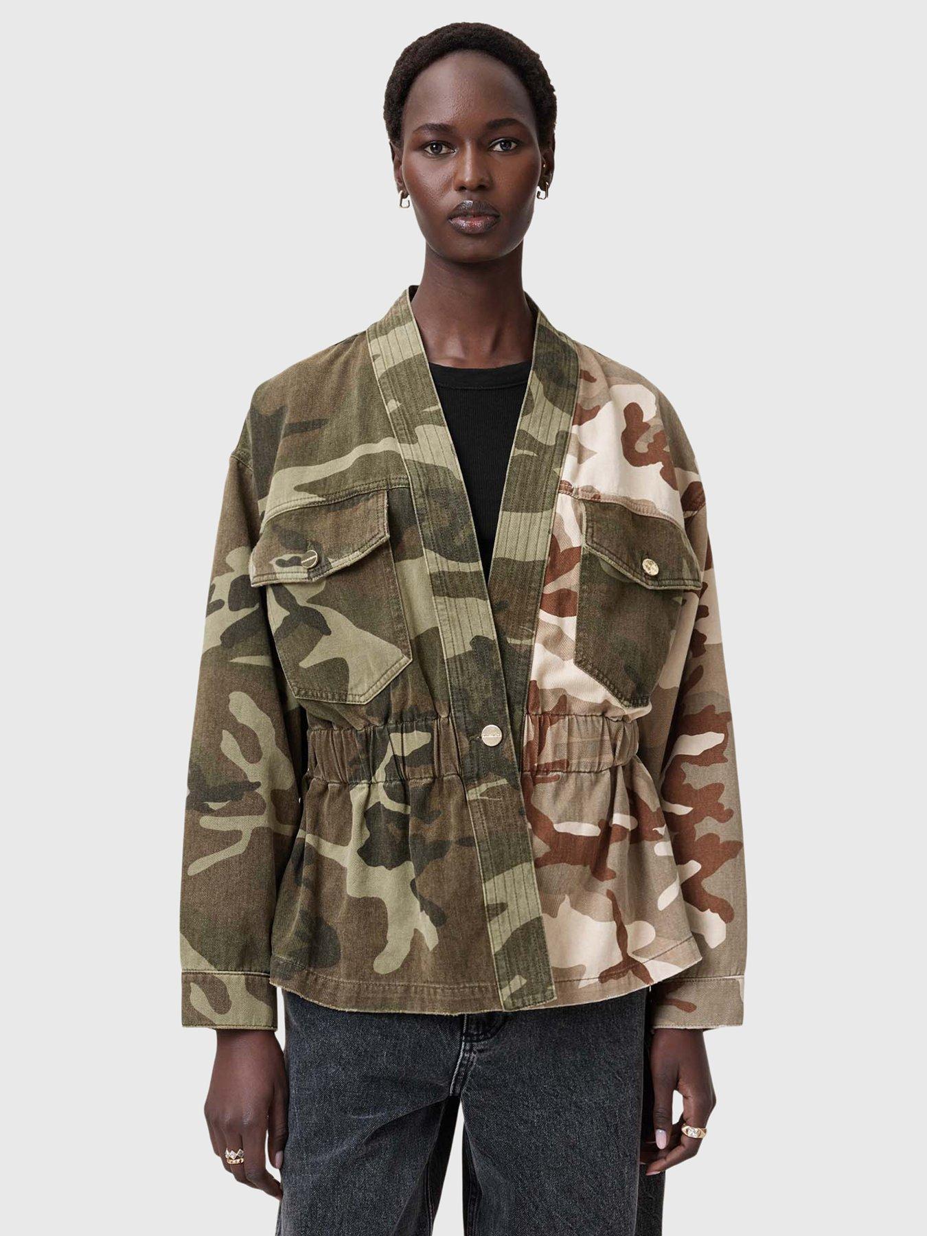 Image of AllSaints Amelia Camouflage Jacket - Green