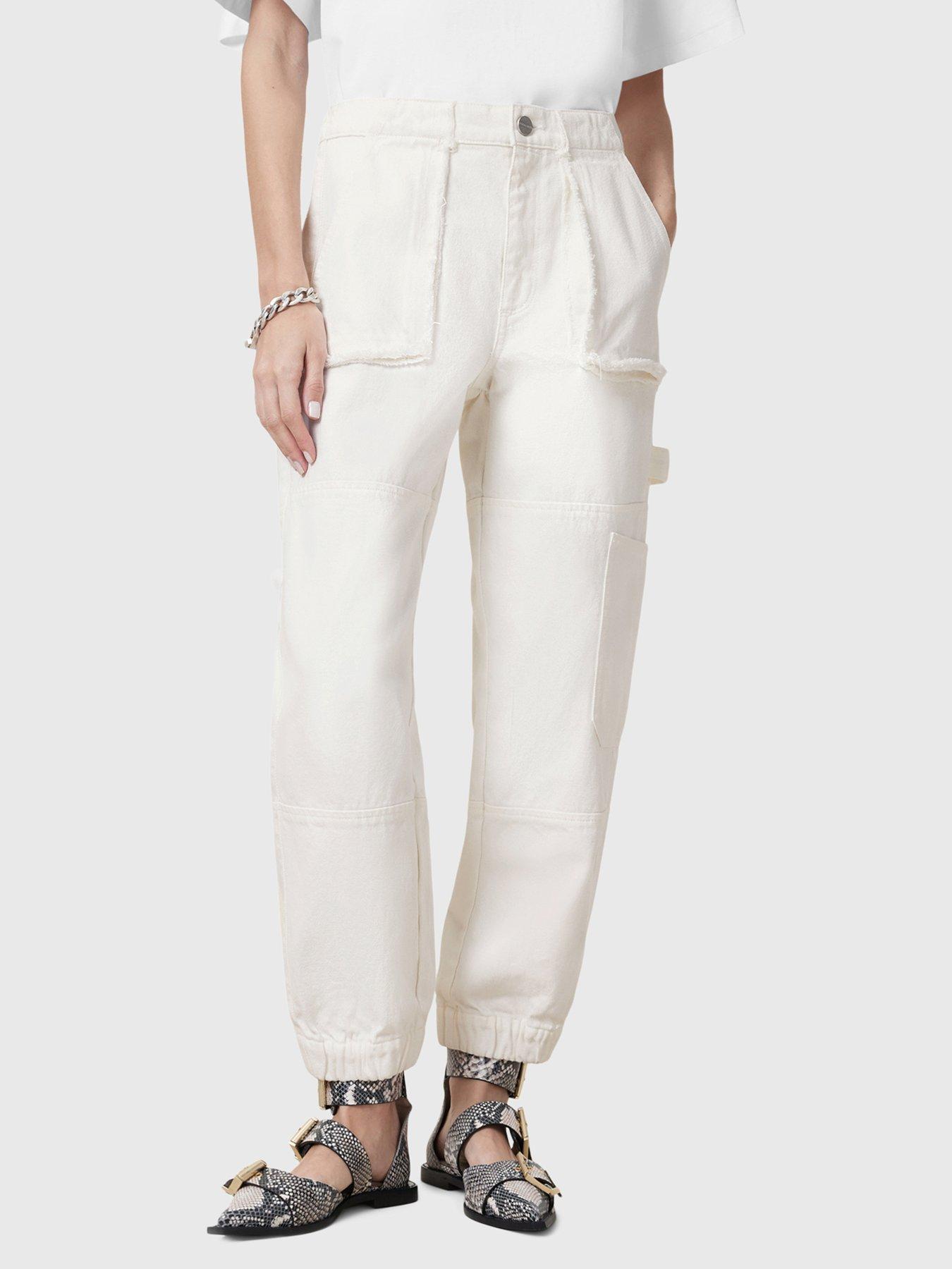 undefined Milo Fray Trouser - White
