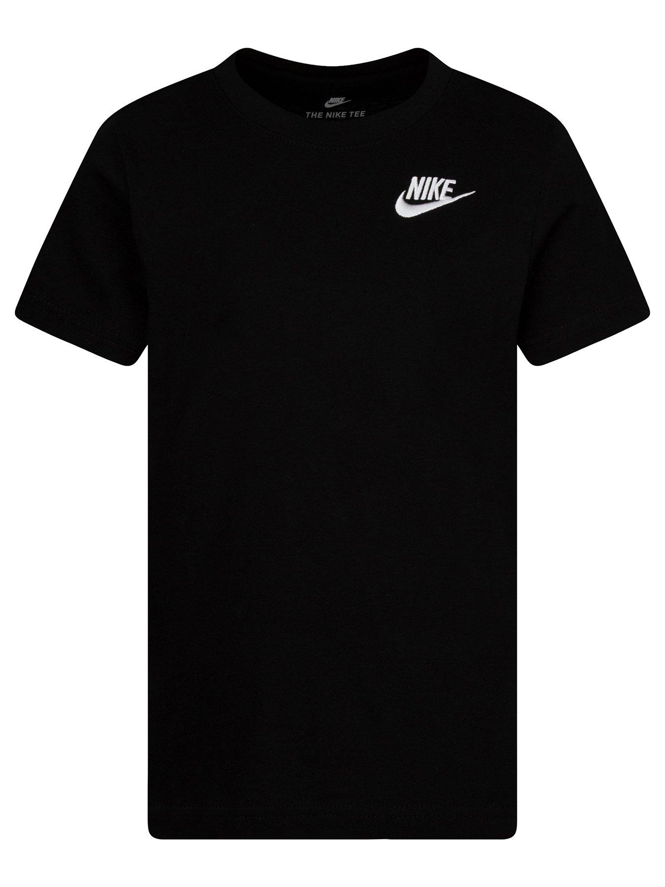 Nike Kids Unisex Embroidered Futura S/s T-shirt - Black