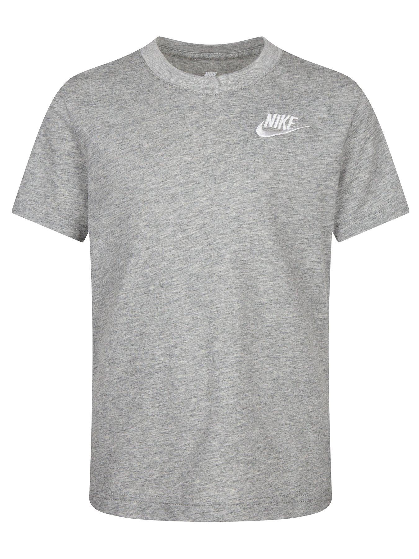 Nike Kids Unisex Embroidered Futura S/s T-shirt - Grey