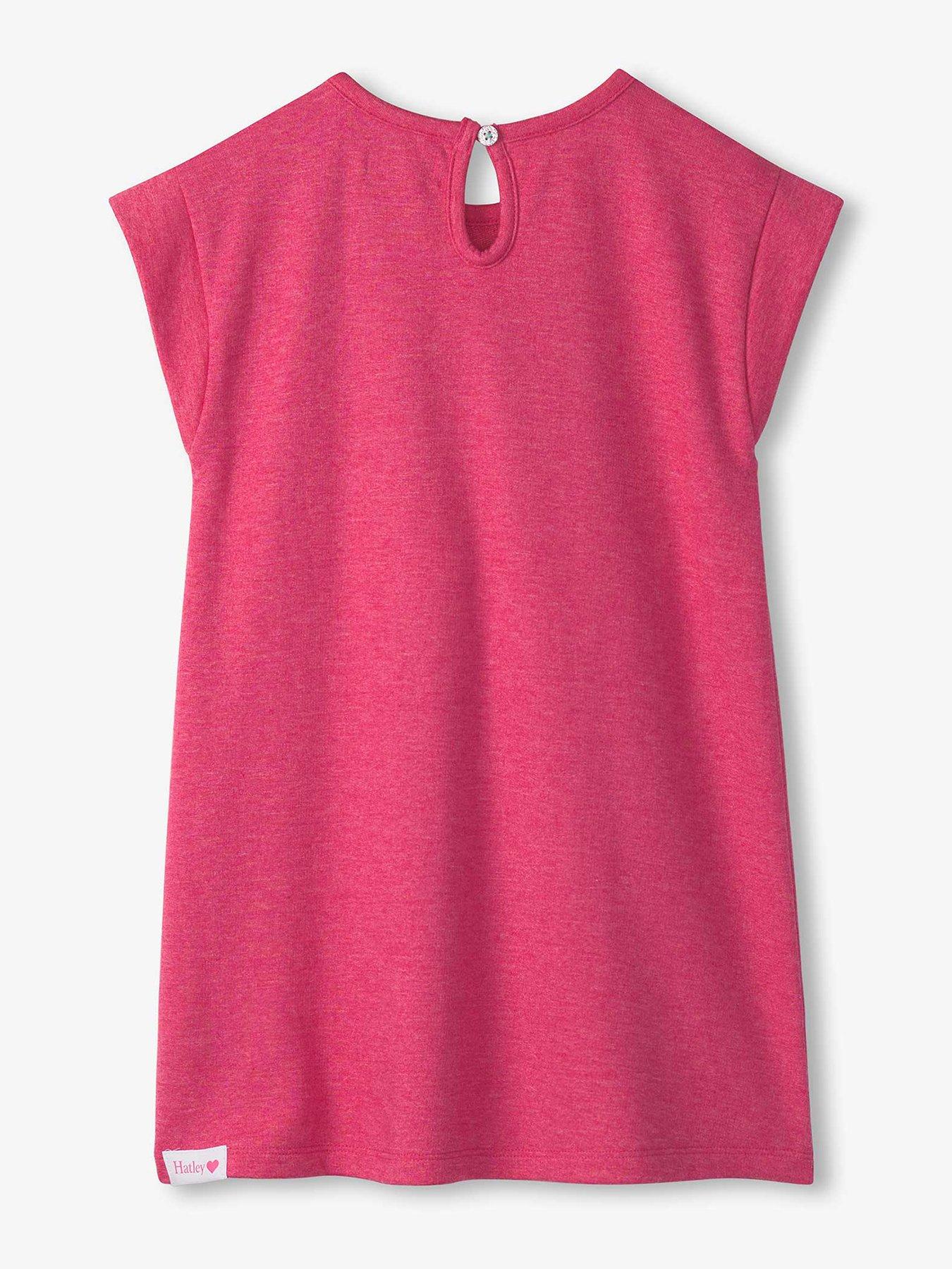 Image 2 of 2 of Hatley Girls Cherry T-Shirt Dress - Pink