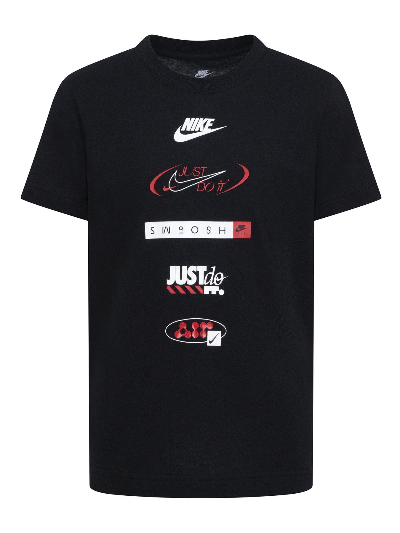 undefined Kids Boys Stack Logo S/s T-shirt - Black