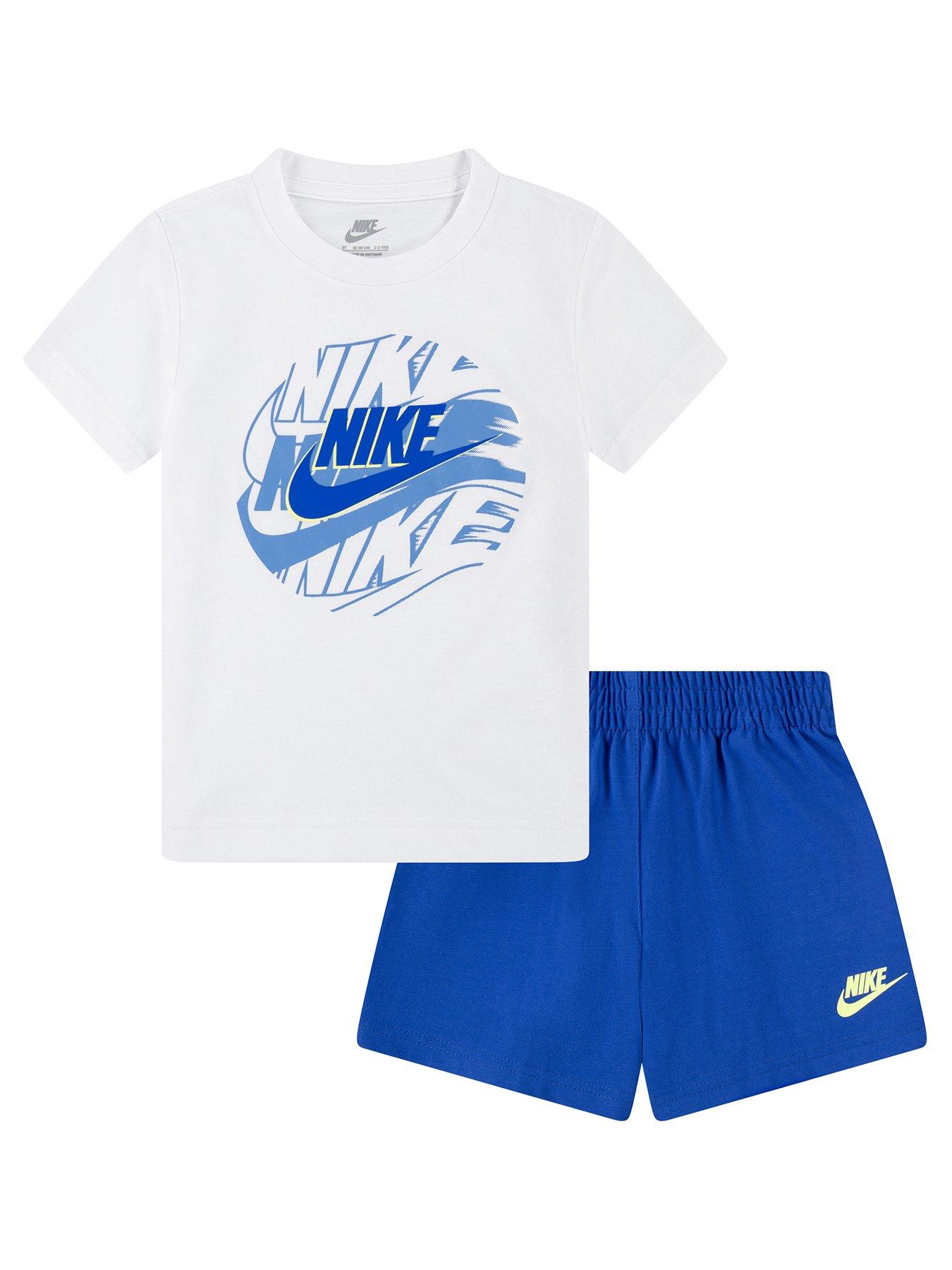undefined Kids Boys T-shirt And Short Set - Blue/white